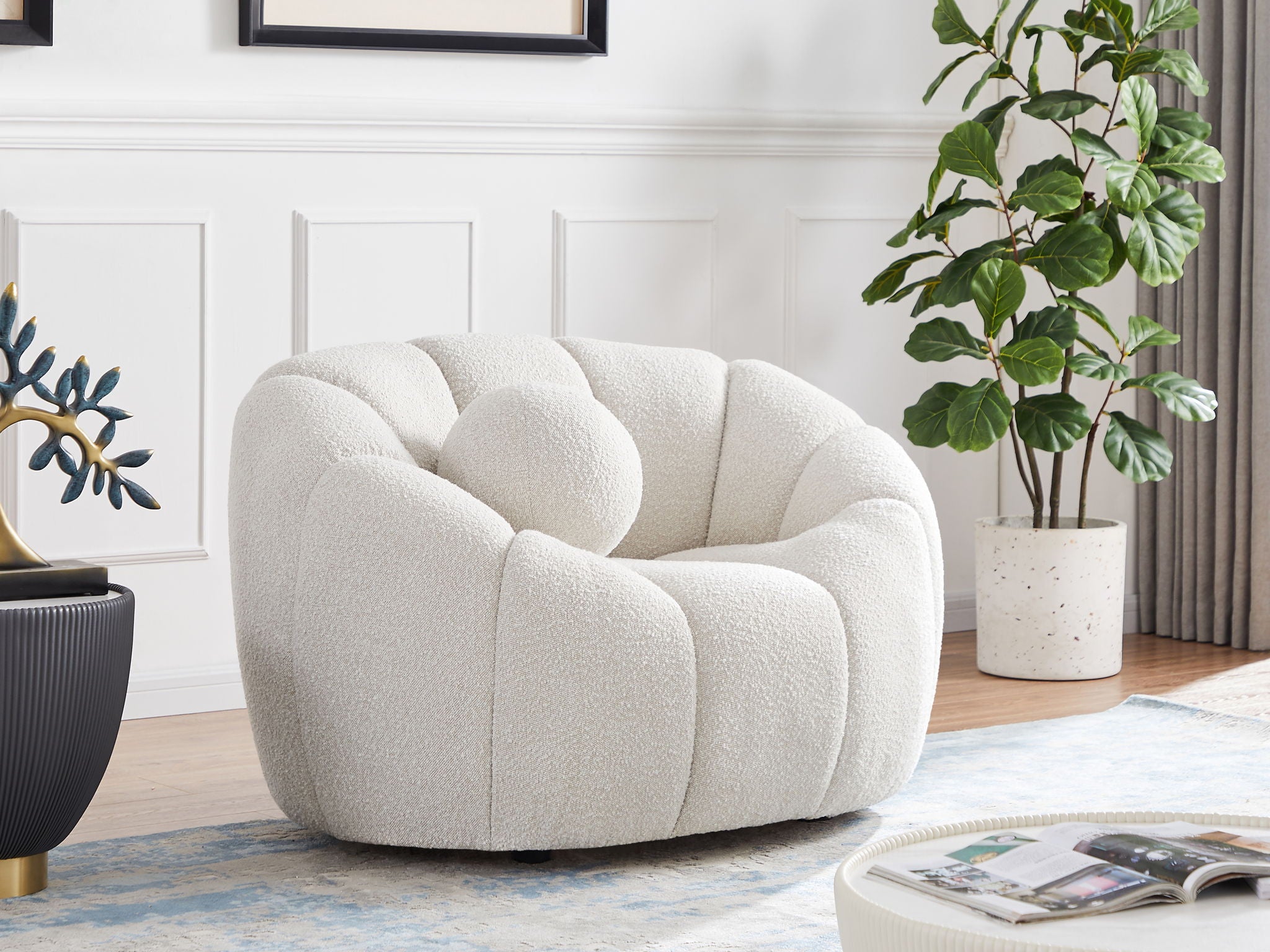 Elijah - Boucle Chair - Urban Living Furniture (Los Angeles, CA)