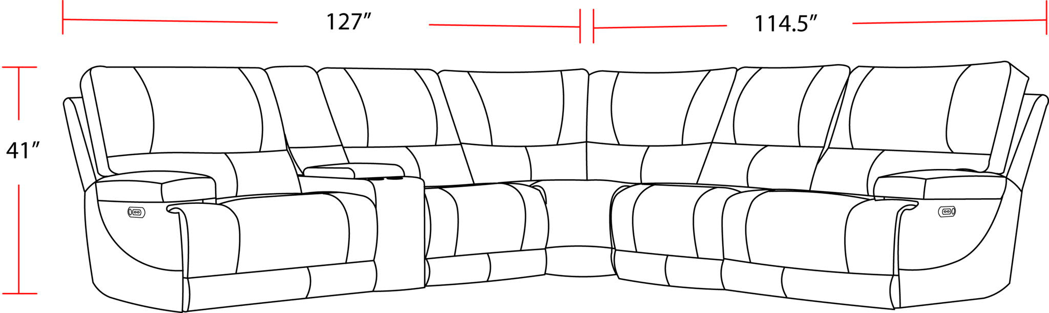 Whitman - Power Reclining Sectional - Urban Living Furniture (Los Angeles, CA)