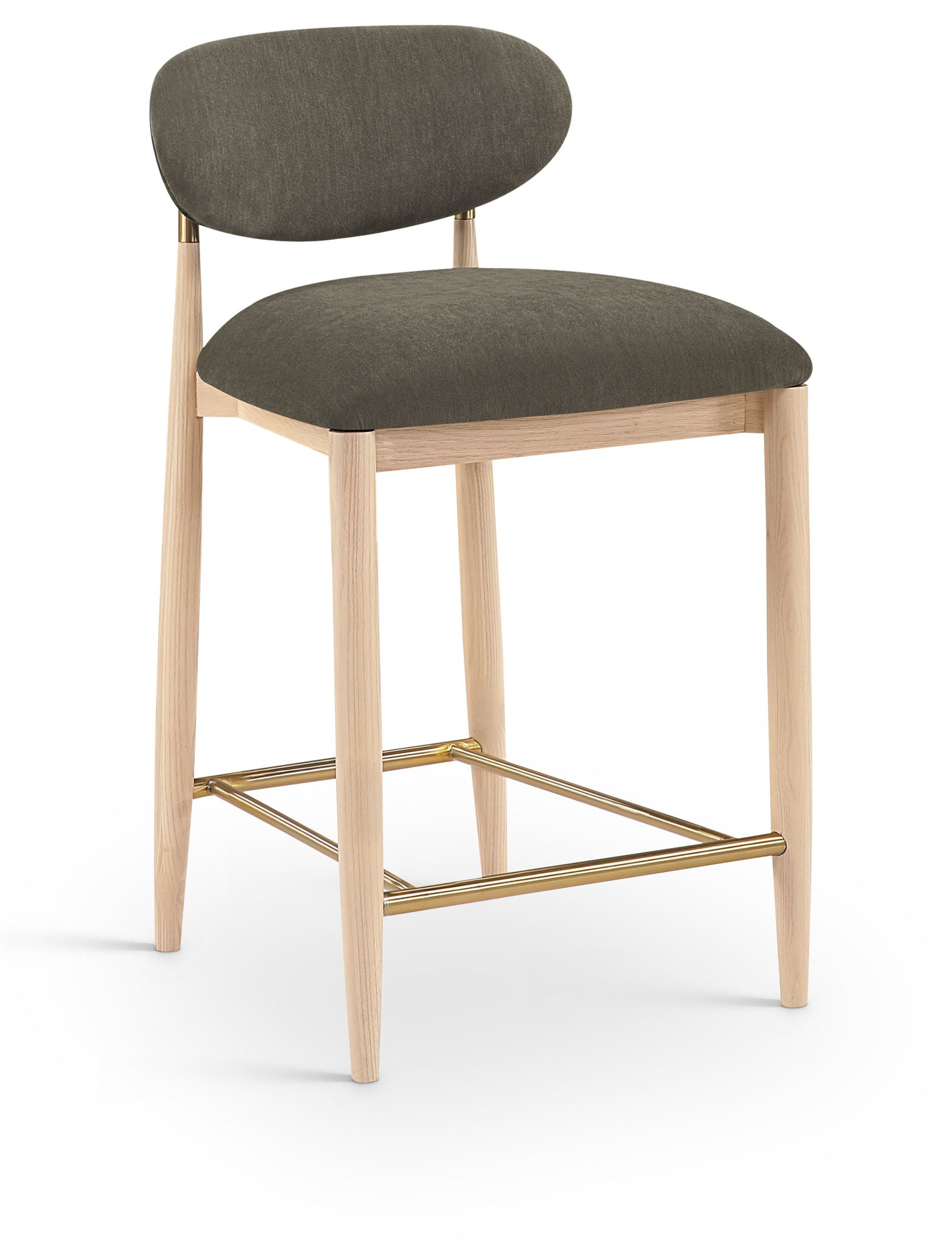 Riccio - Fabric Stool - Natural Frame - Urban Living Furniture (Los Angeles, CA)
