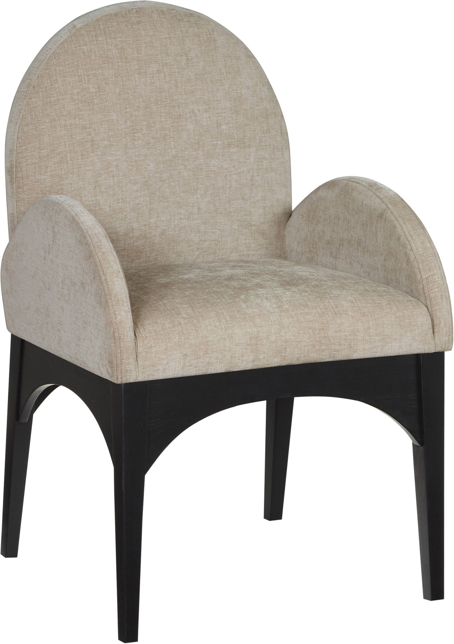 Waldorf - Chenille Dining Arm Chair With Black Legs - Urban Living Furniture (Los Angeles, CA)