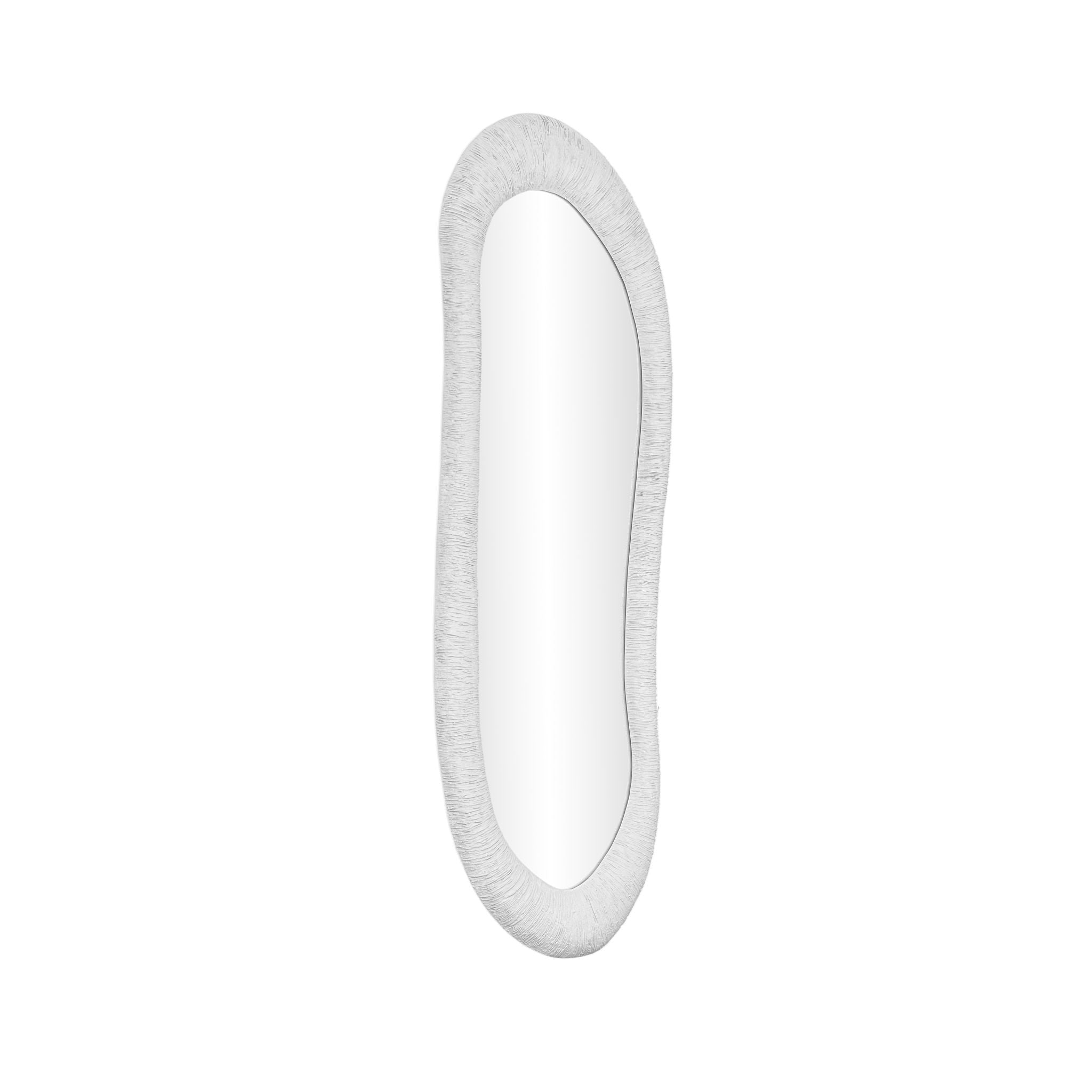 Orpheus - 20" x 59" Ribbed Floor Mirror - Faux Stone - Urban Living Furniture (Los Angeles, CA)