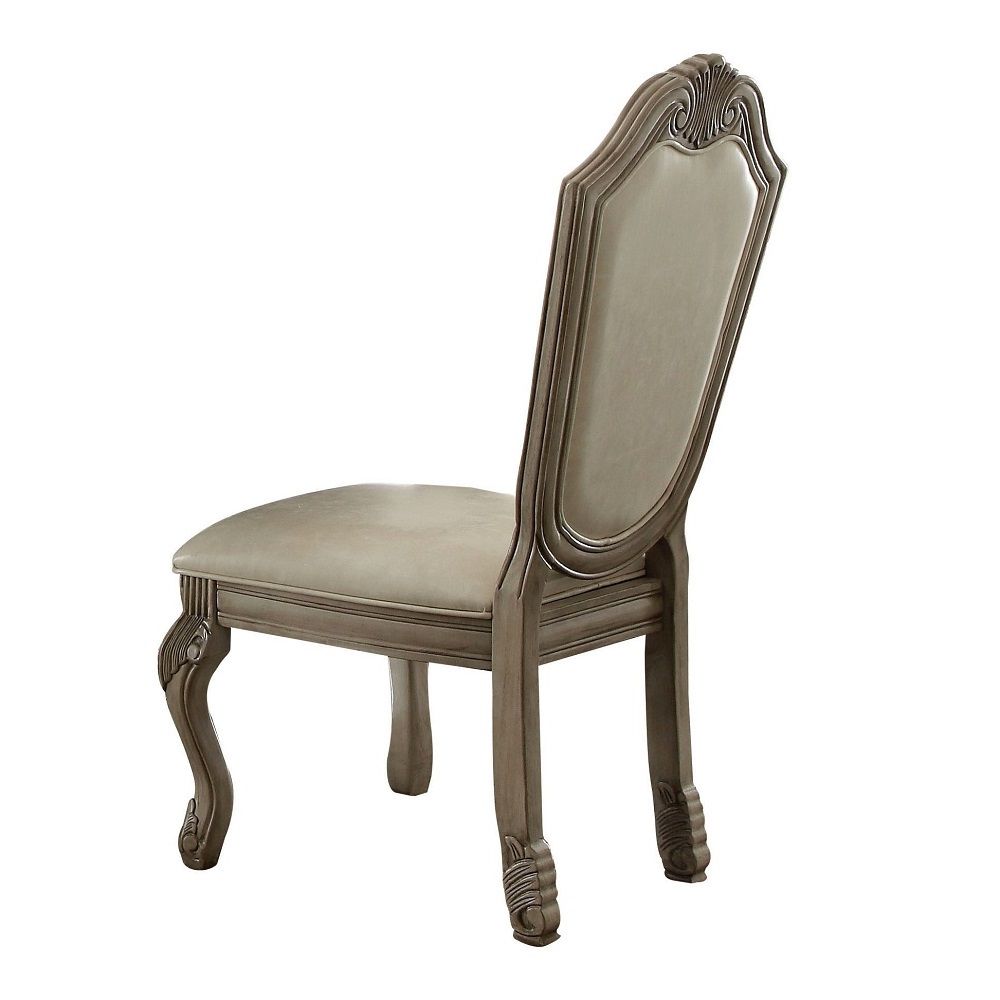 Chateau De Ville - Side Chair (Set of 2) - Synthetic Leather & Antique White - Urban Living Furniture (Los Angeles, CA)