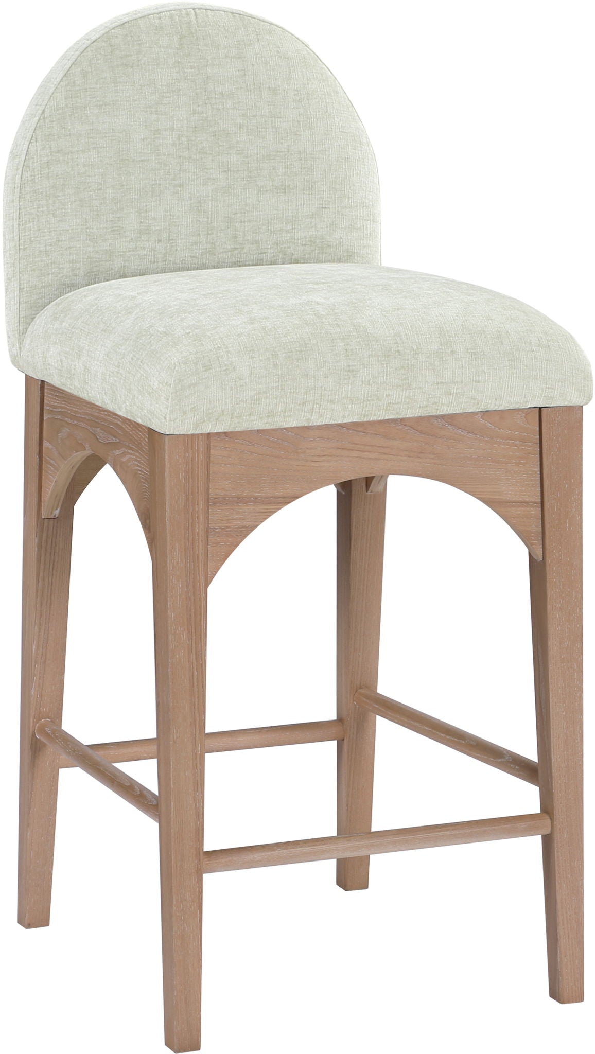 Waldorf - Chenille Stool With Natural Legs - Urban Living Furniture (Los Angeles, CA)