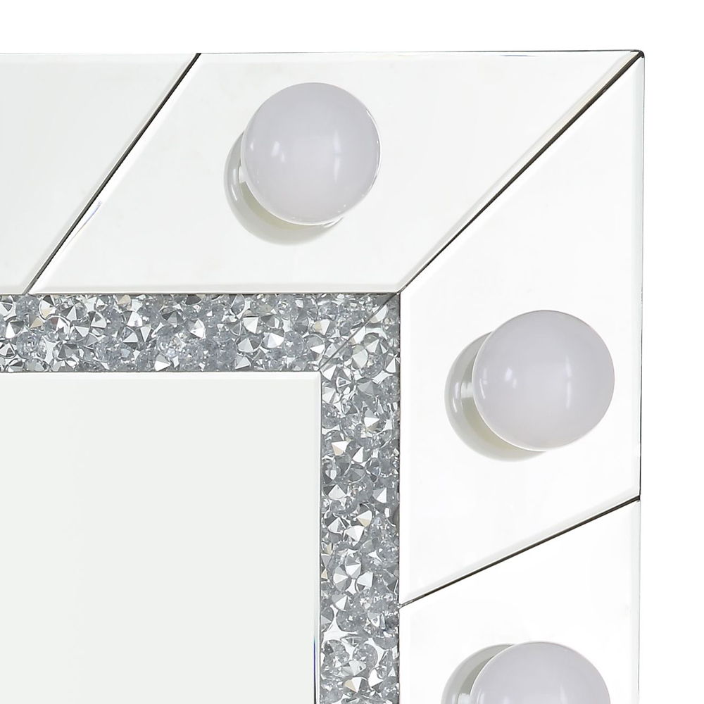 Noralie - 28" Accent Mirror - Mirrored & Faux Diamonds - Urban Living Furniture (Los Angeles, CA)