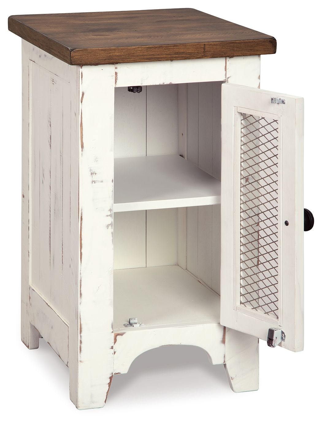 Wystfield - Chair Side End Table - White / Brown - Urban Living Furniture (Los Angeles, CA)