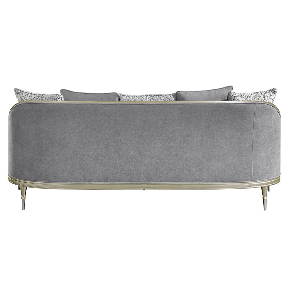 Fernando - Sofa With 5 Pillows - Gray Chenille & Champagne - Urban Living Furniture (Los Angeles, CA)