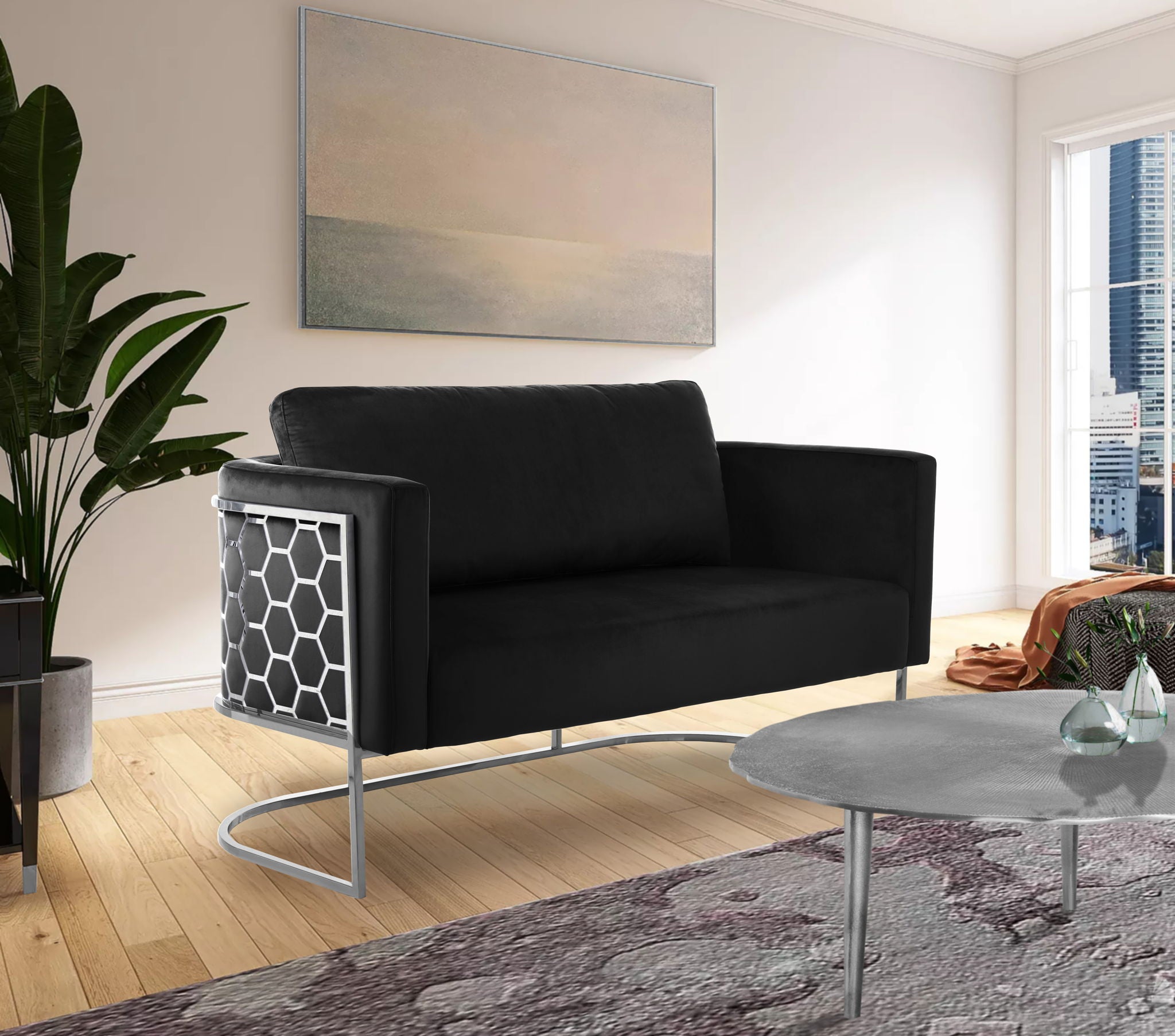 Casa - Loveseat with Chrome Legs - Urban Living Furniture (Los Angeles, CA)