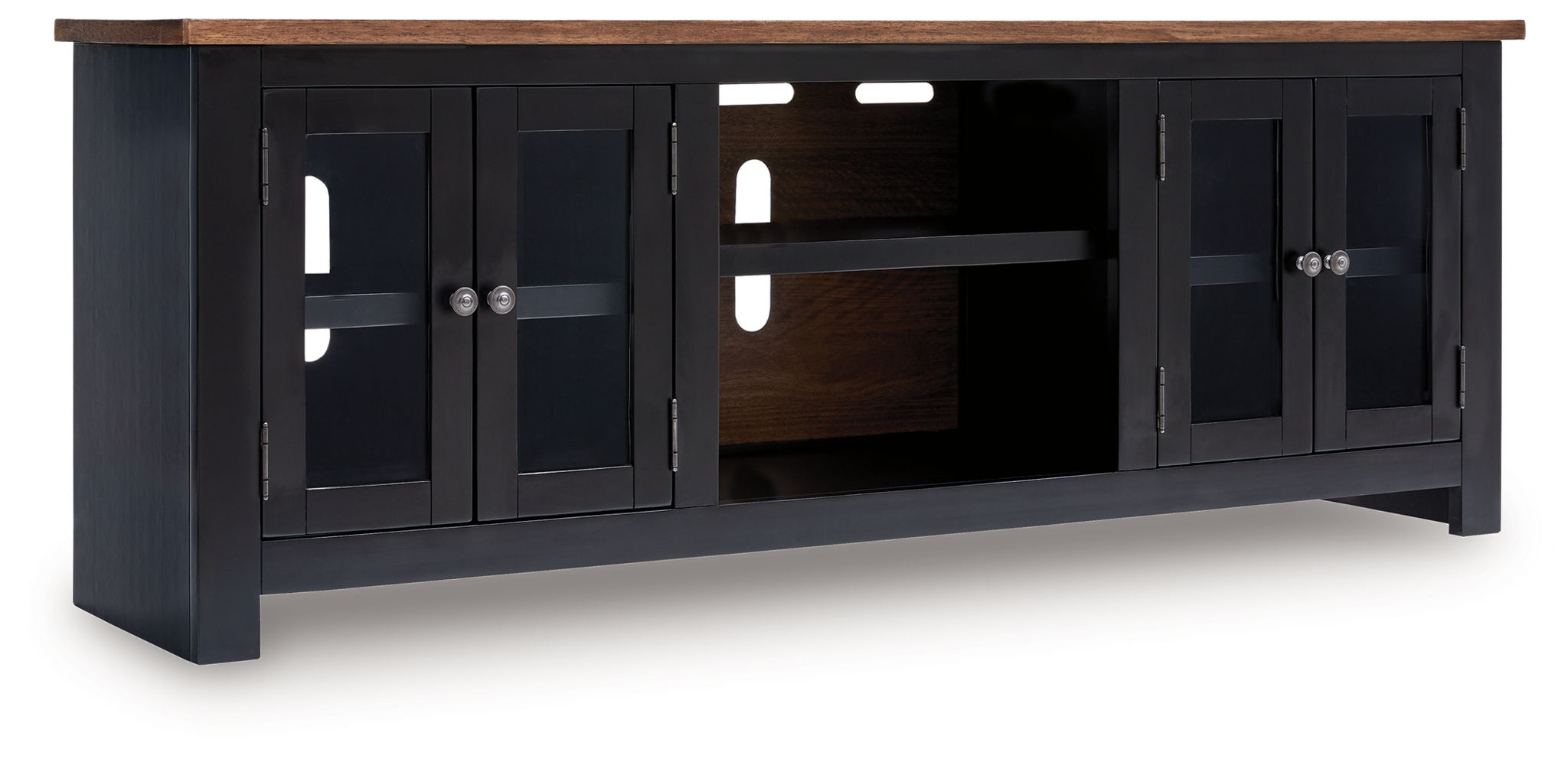 Wildenauer - Brown / Black - XL TV Stand With Fireplace Option - Urban Living Furniture (Los Angeles, CA)