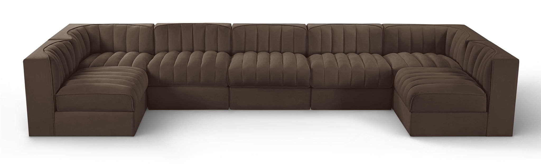 Rummi - Velvet Performance Fabric Upholstered 7 Piece Modular Sectional (With 2 Corner Chairs) - Urban Living Furniture (Los Angeles, CA)