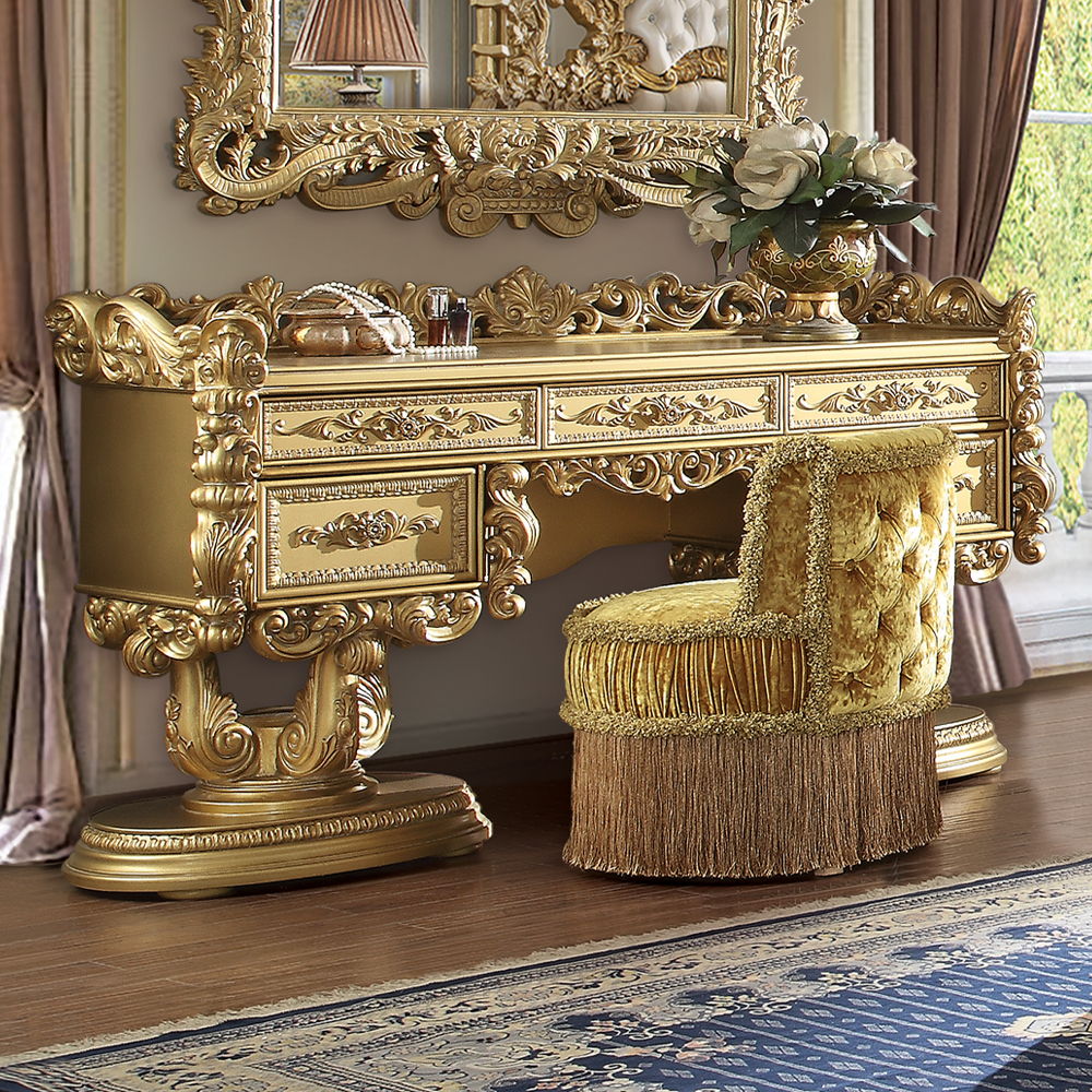 Bernadette - Vanity Desk - Gold - Urban Living Furniture (Los Angeles, CA)