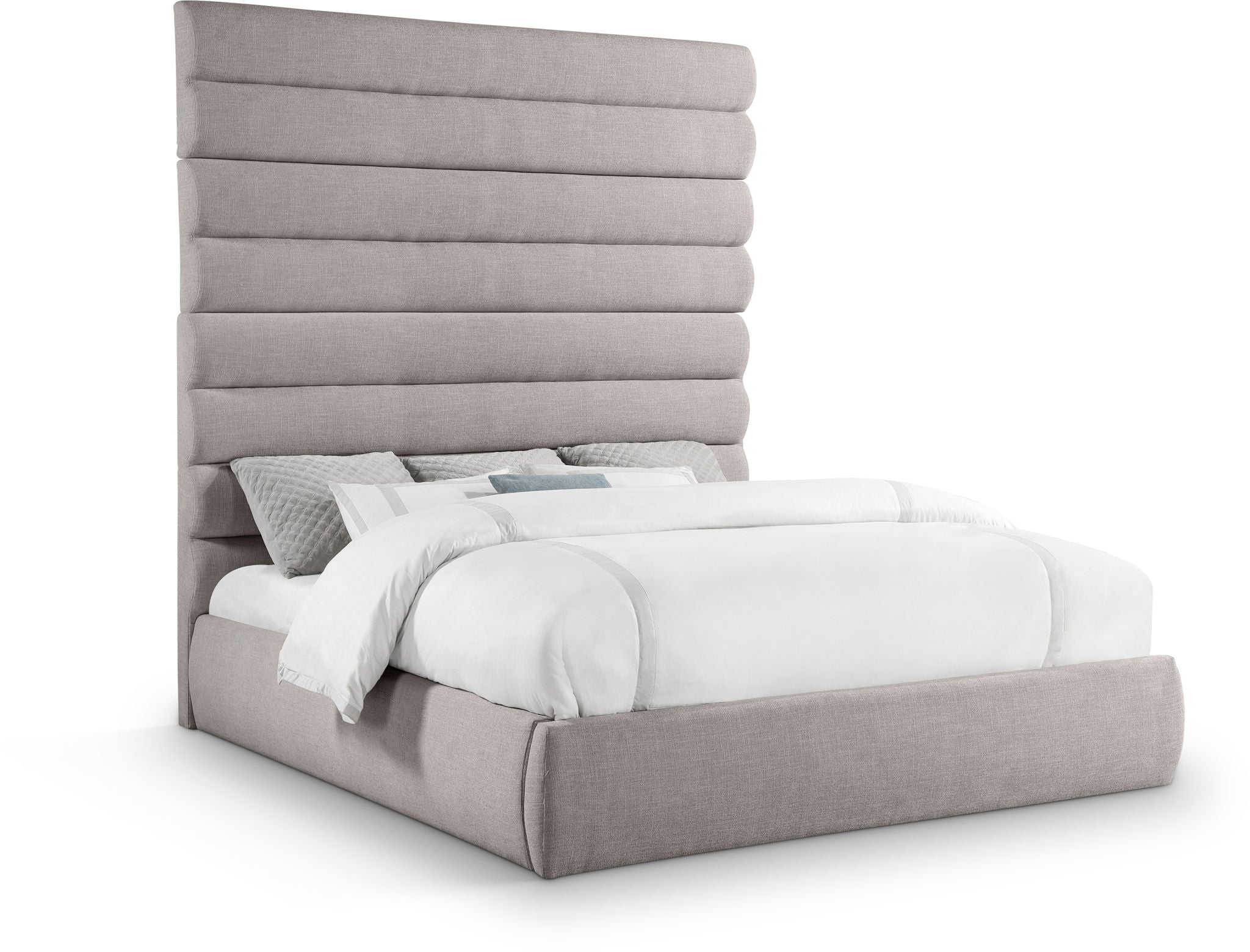 Adam - Linen Fabric Bed With 89" Headboard - Urban Living Furniture (Los Angeles, CA)