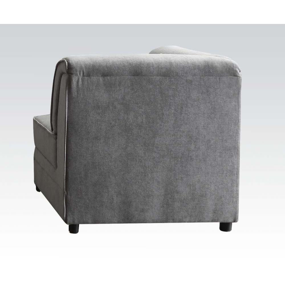 Bois - Modular Wedge With Pillow - Gray Velvet - Urban Living Furniture (Los Angeles, CA)