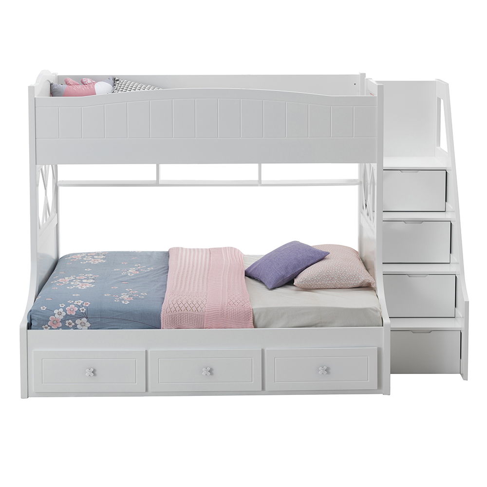 Meyer - Twin Over Full Bunk Bed With Storage - White - Urban Living Furniture (Los Angeles, CA)