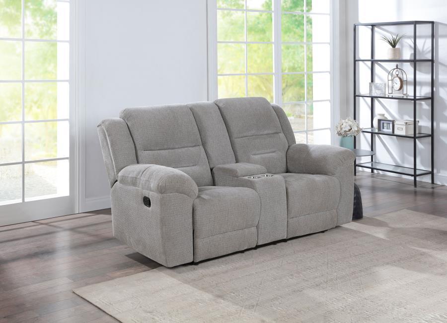 Gilson - Chenille Upholstered Reclining Loveseat - Gray - Urban Living Furniture (Los Angeles, CA)