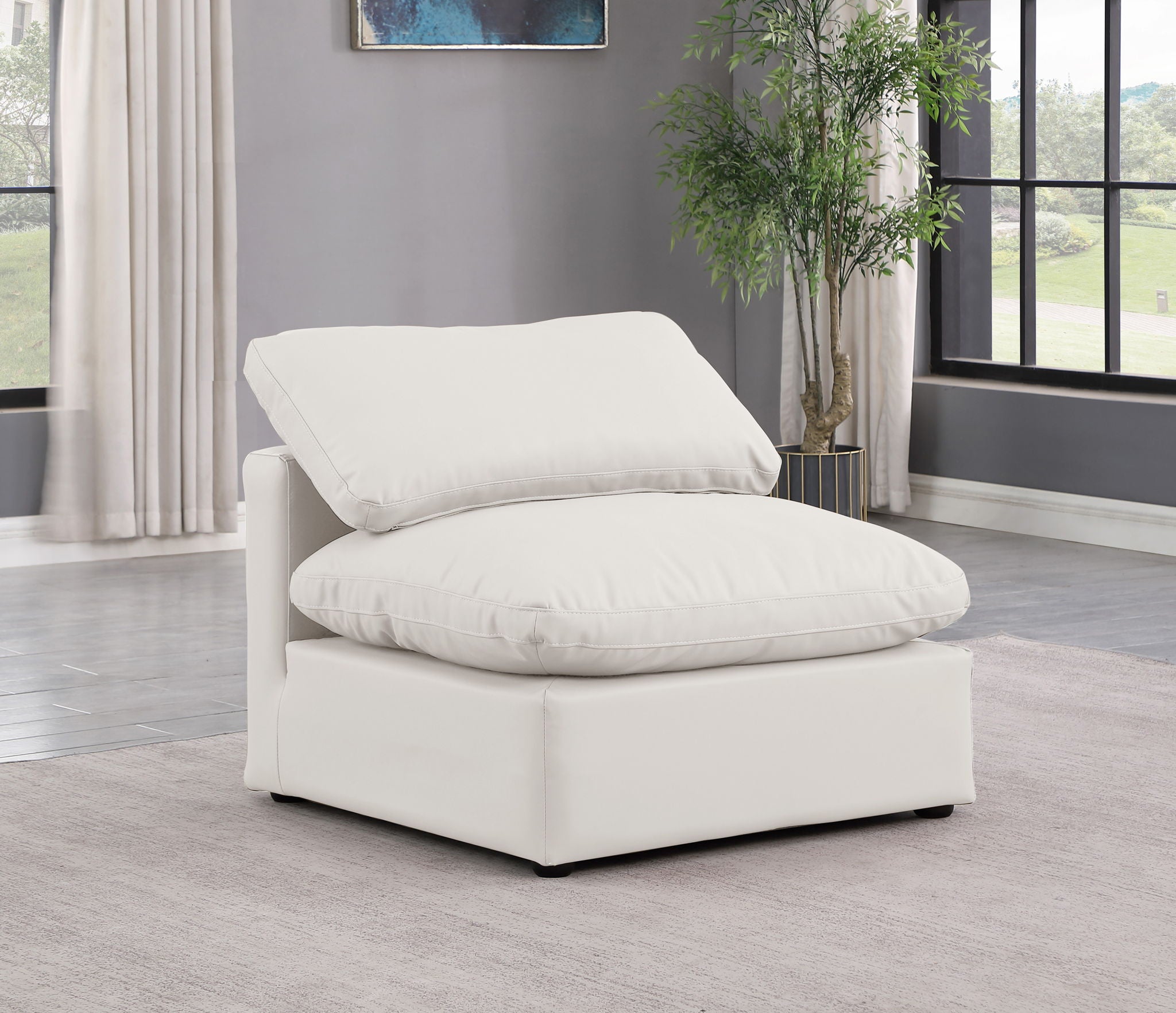 Indulge - Faux Leather Armless Chair - Urban Living Furniture (Los Angeles, CA)