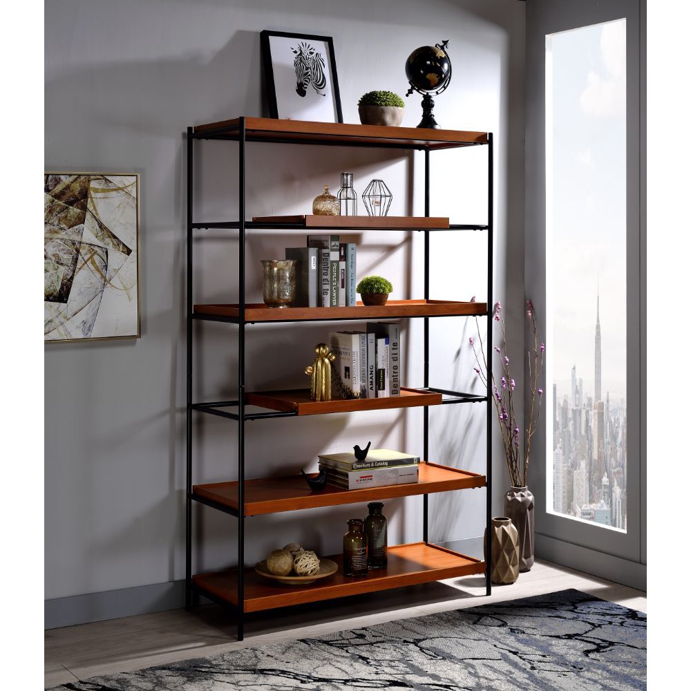Oaken - Bookshelf - Honey Oak & Black - Urban Living Furniture (Los Angeles, CA)