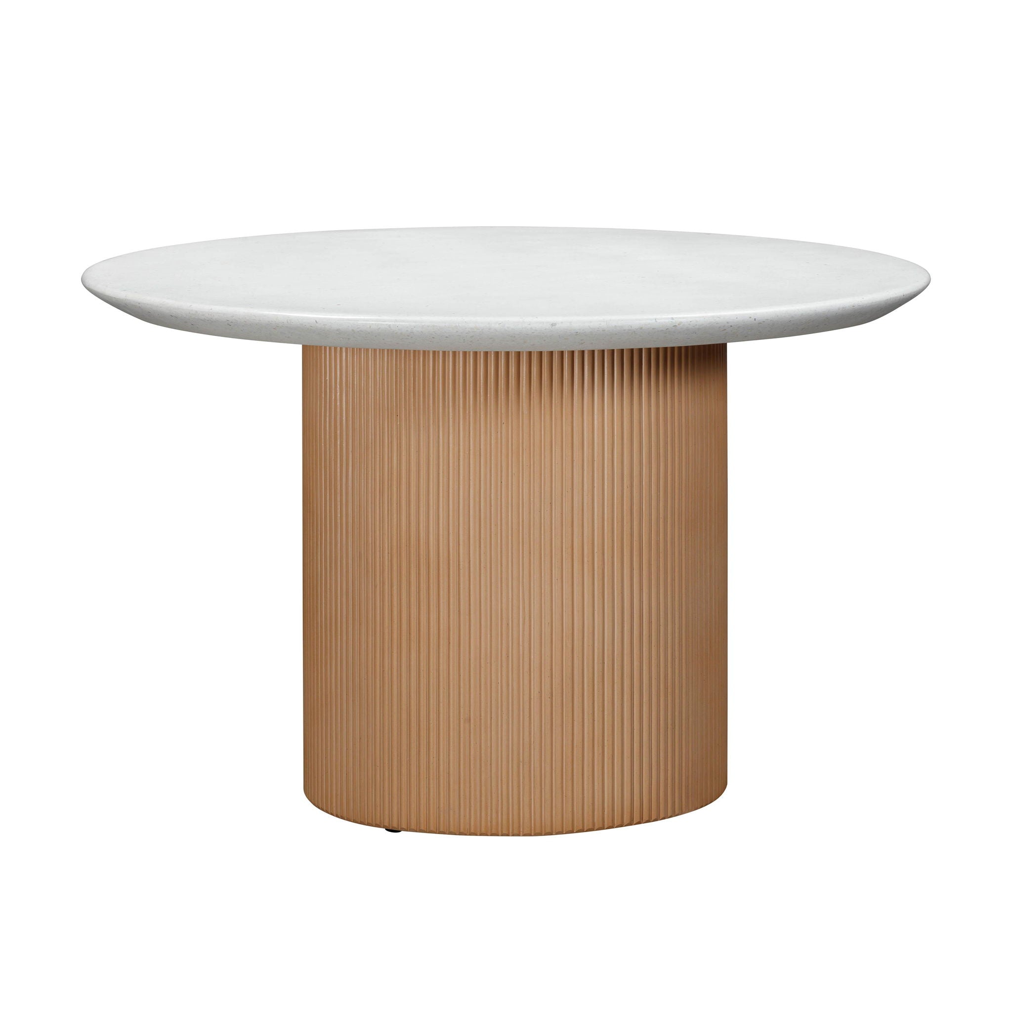 Rose - Faux Terrazzo Indoor / Outdoor Round Concrete Dining Table - Terracotta / White - Urban Living Furniture (Los Angeles, CA)