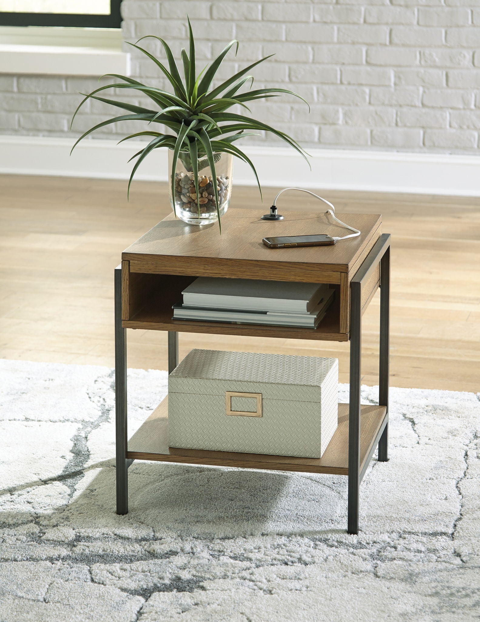 Fridley - Brown / Black - Rectangular End Table - Urban Living Furniture (Los Angeles, CA)