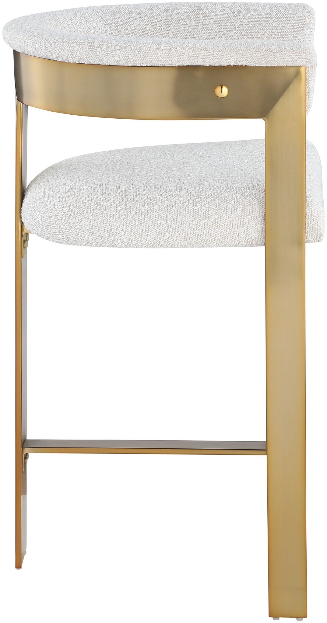 Romeo - Boucle Counter Stool With Gold Base (Set of 2) - Urban Living Furniture (Los Angeles, CA)