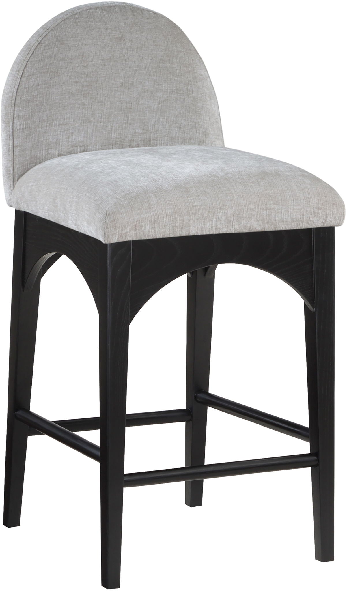 Waldorf - Chenille Stool With Black Legs - Urban Living Furniture (Los Angeles, CA)