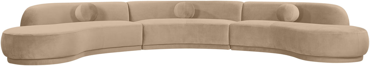 Avra - 177.5" Velvet Performance Fabric Upholstered Sectional