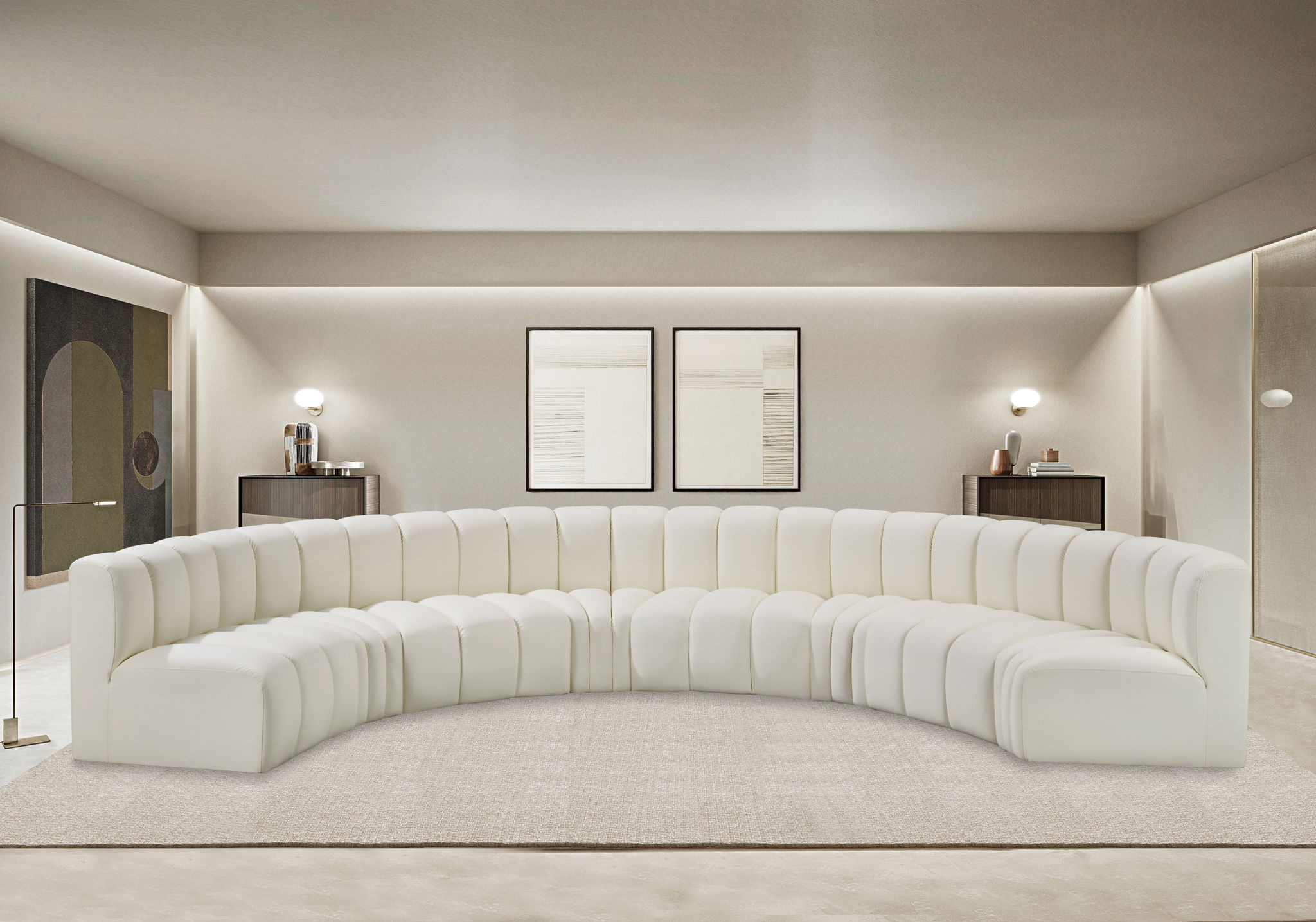 Arc - Faux Leather 8 Piece U-Shaped Modular Sofa - Urban Living Furniture (Los Angeles, CA)