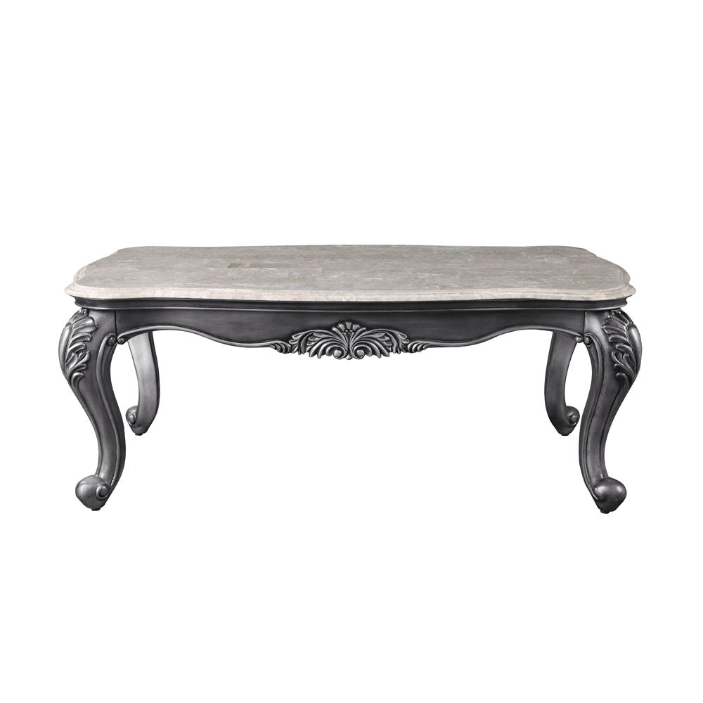 Ariadne - Coffee Table - Marble Top & Platinum - Urban Living Furniture (Los Angeles, CA)