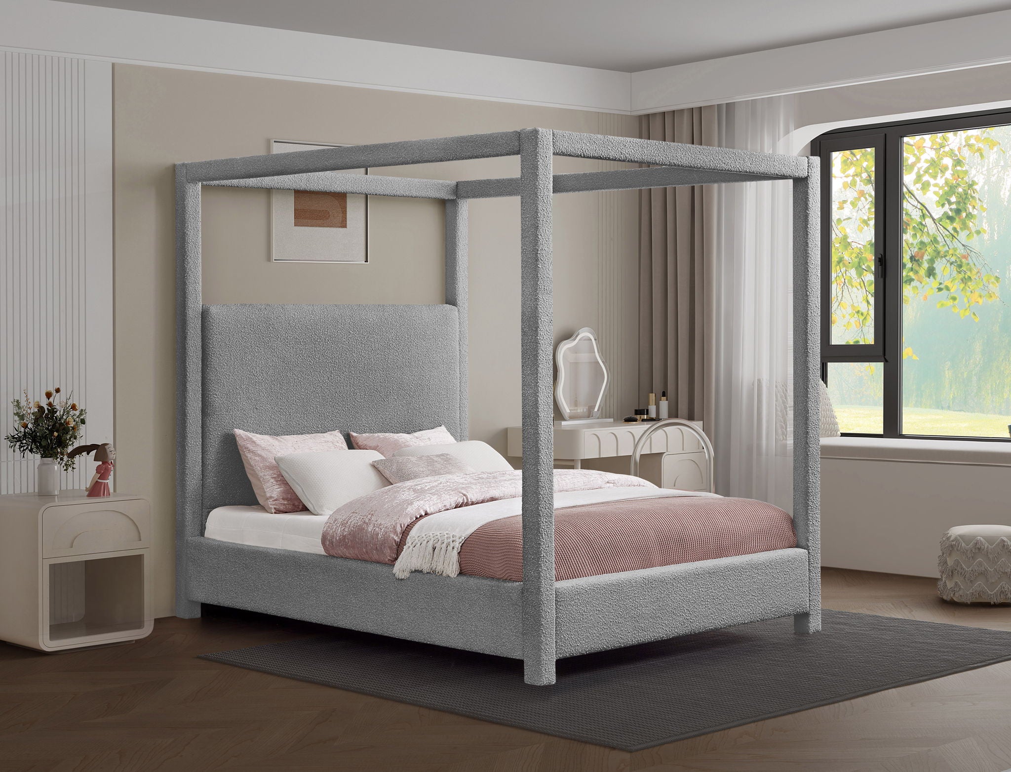Eden - Boucle Fabric Upholstered Bed - Urban Living Furniture (Los Angeles, CA)