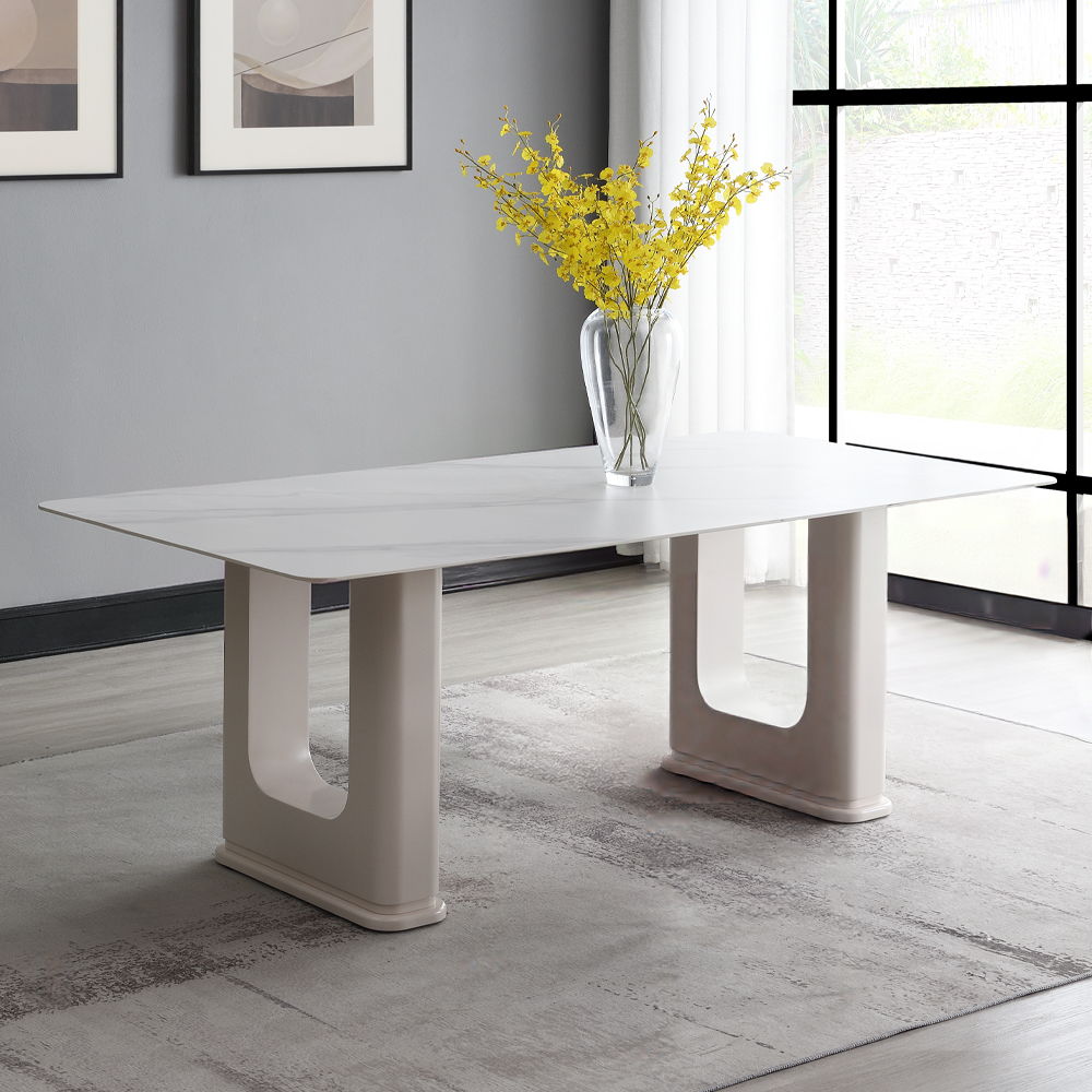 Kalam - Dining Table - Ceramic Top & Beige - Urban Living Furniture (Los Angeles, CA)