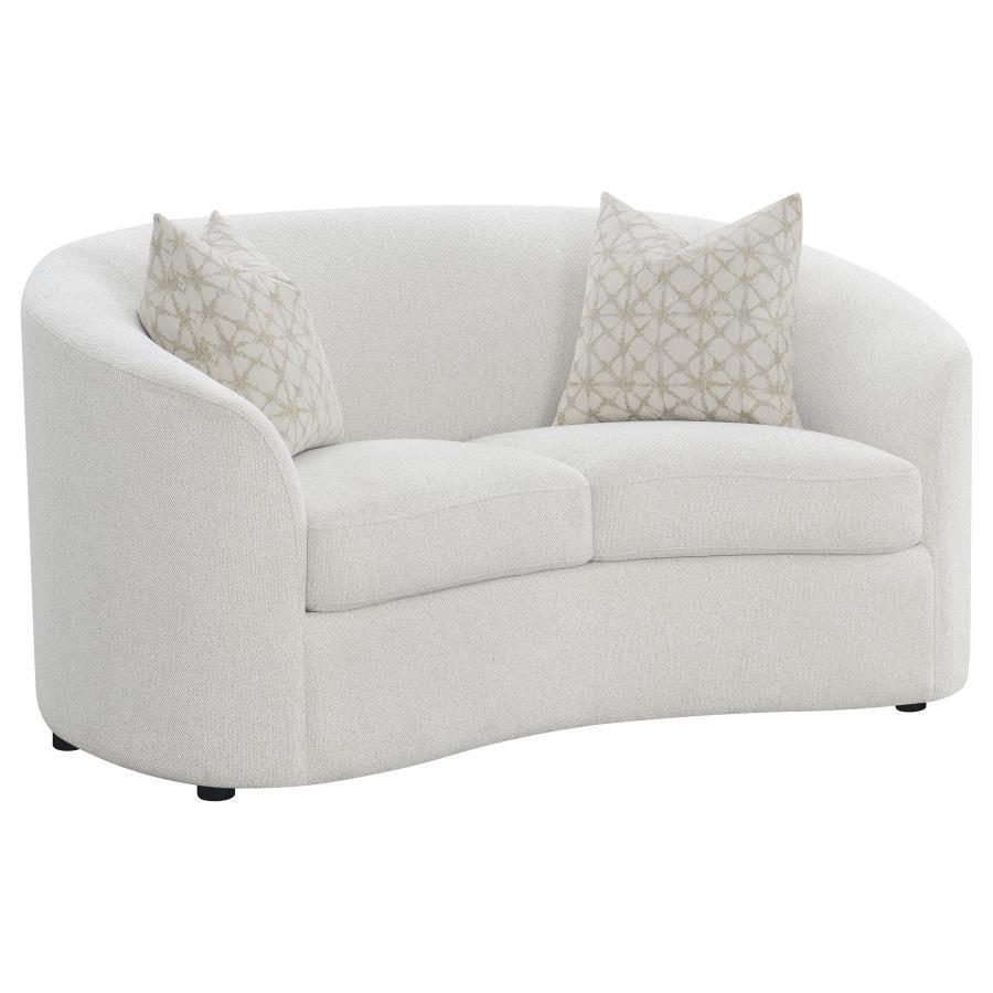 Rainn - Boucle Upholstered Sloped Arm Loveseat - Latte - Urban Living Furniture (Los Angeles, CA)