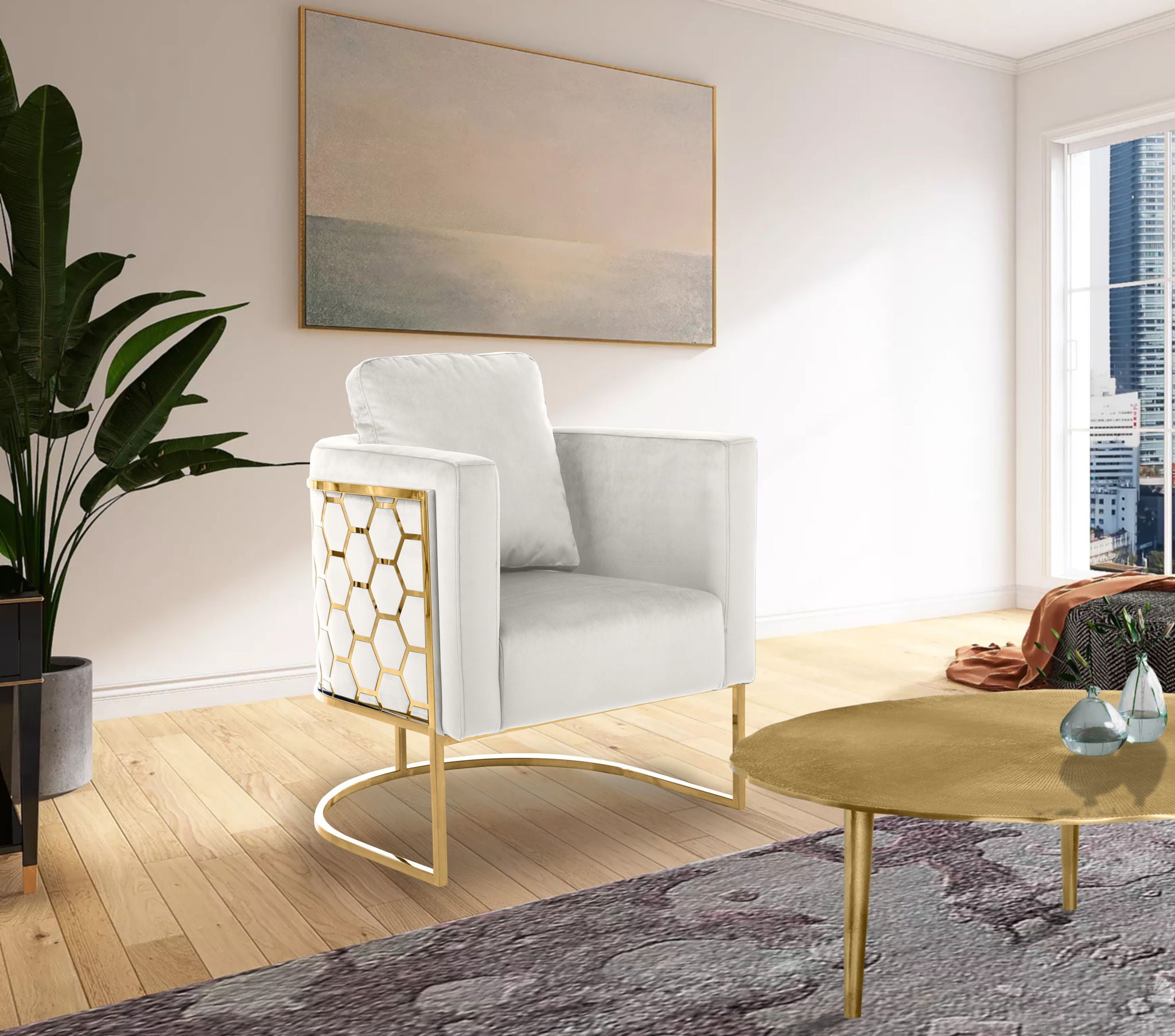 Casa - Chair with Gold Legs - Urban Living Furniture (Los Angeles, CA)