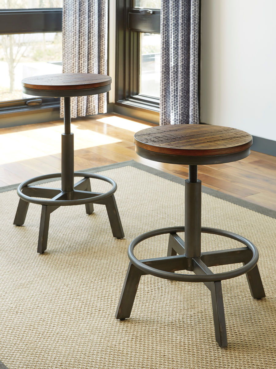 Torjin - Dark Brown - 3 Pc. - Long Counter Table, 2 Stools - Urban Living Furniture (Los Angeles, CA)