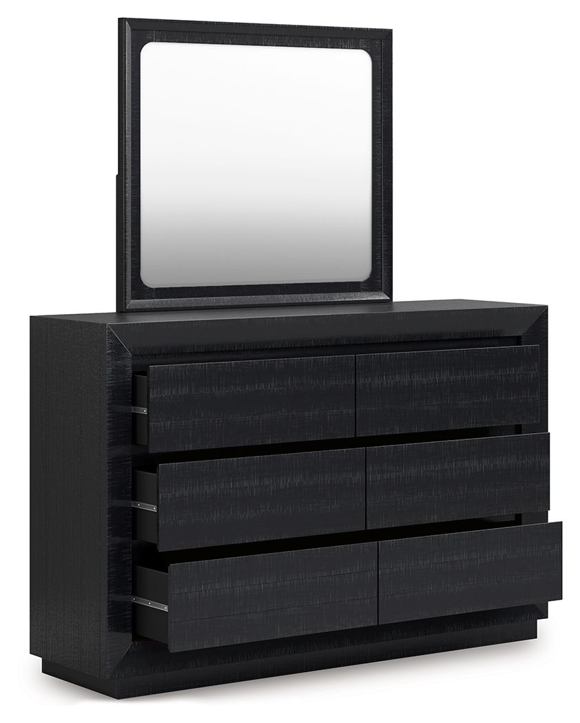 Londer - Black - Dresser And Mirror - Urban Living Furniture (Los Angeles, CA)