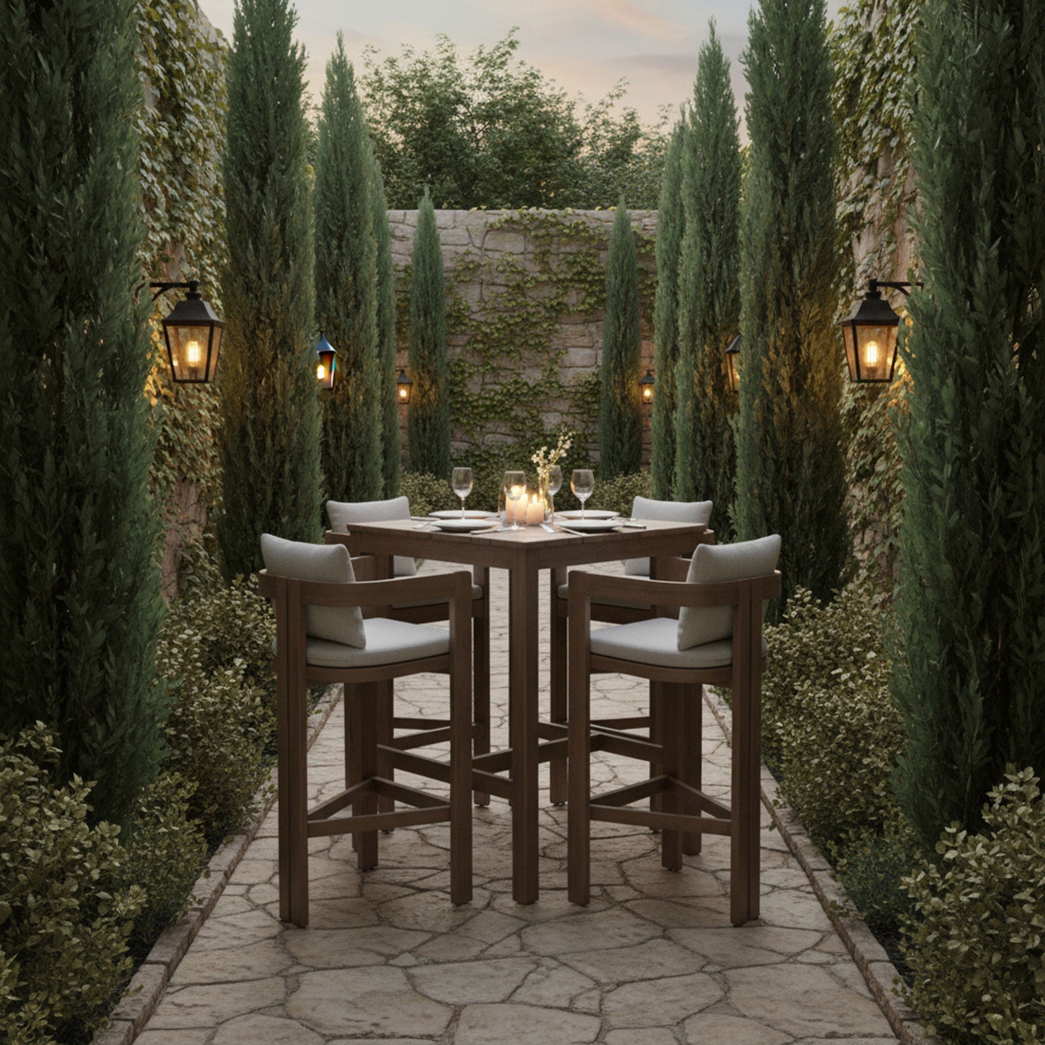 Newport - Water Resistant Fabric Upholstered Outdoor Patio Bar Stool - Urban Living Furniture (Los Angeles, CA)