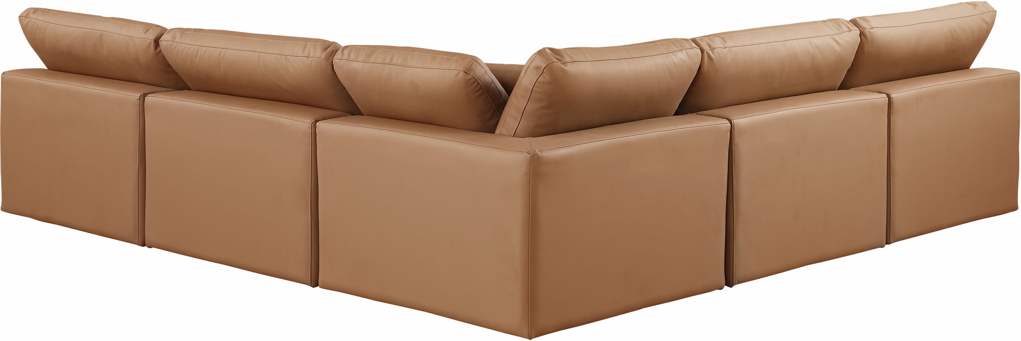 Comfy - 5 Piece Faux Leather Modular Corner Armless Sectional - Urban Living Furniture (Los Angeles, CA)