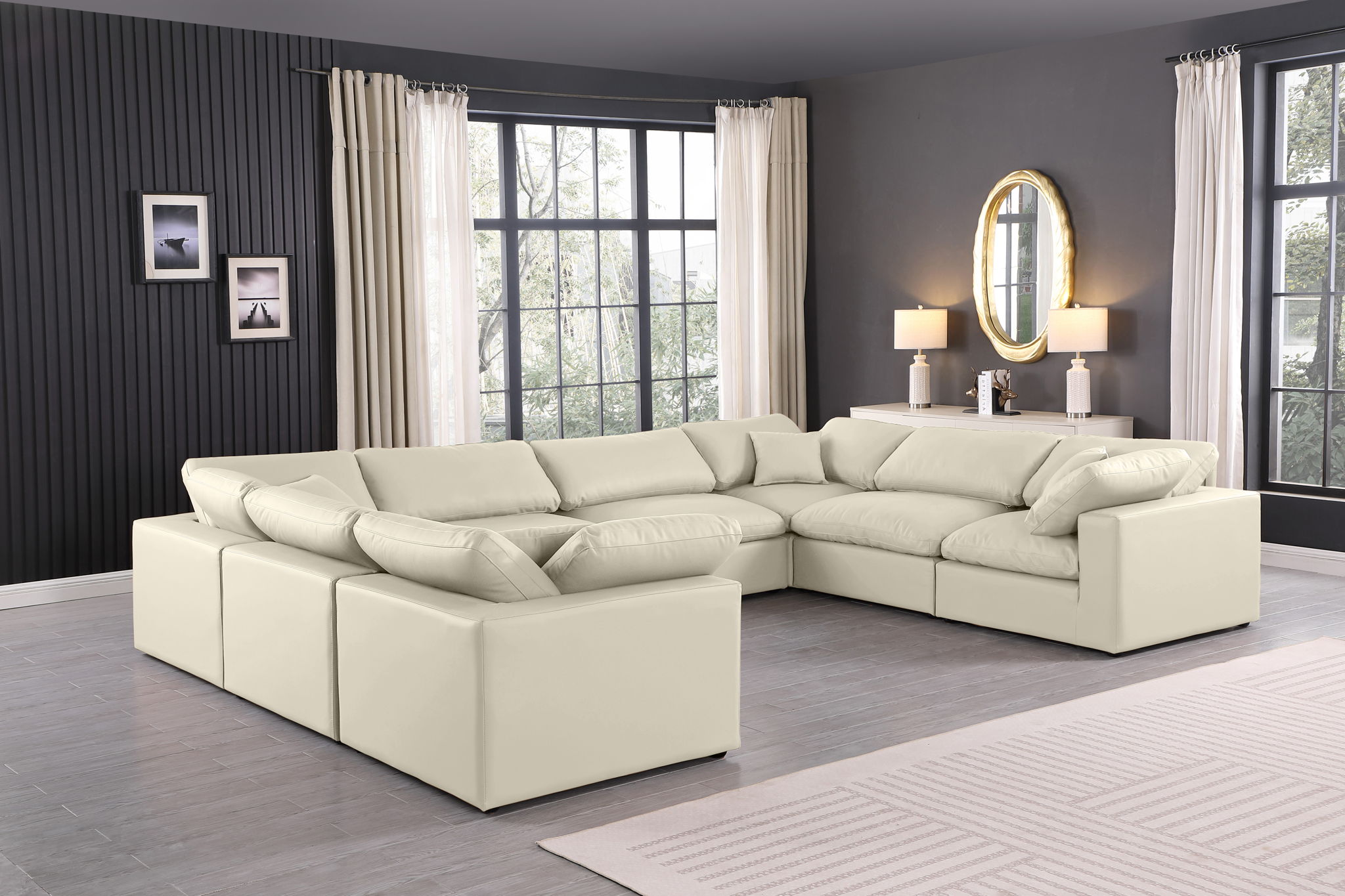 Comfy - 8 Piece Faux Leather Modular Sectional - Urban Living Furniture (Los Angeles, CA)