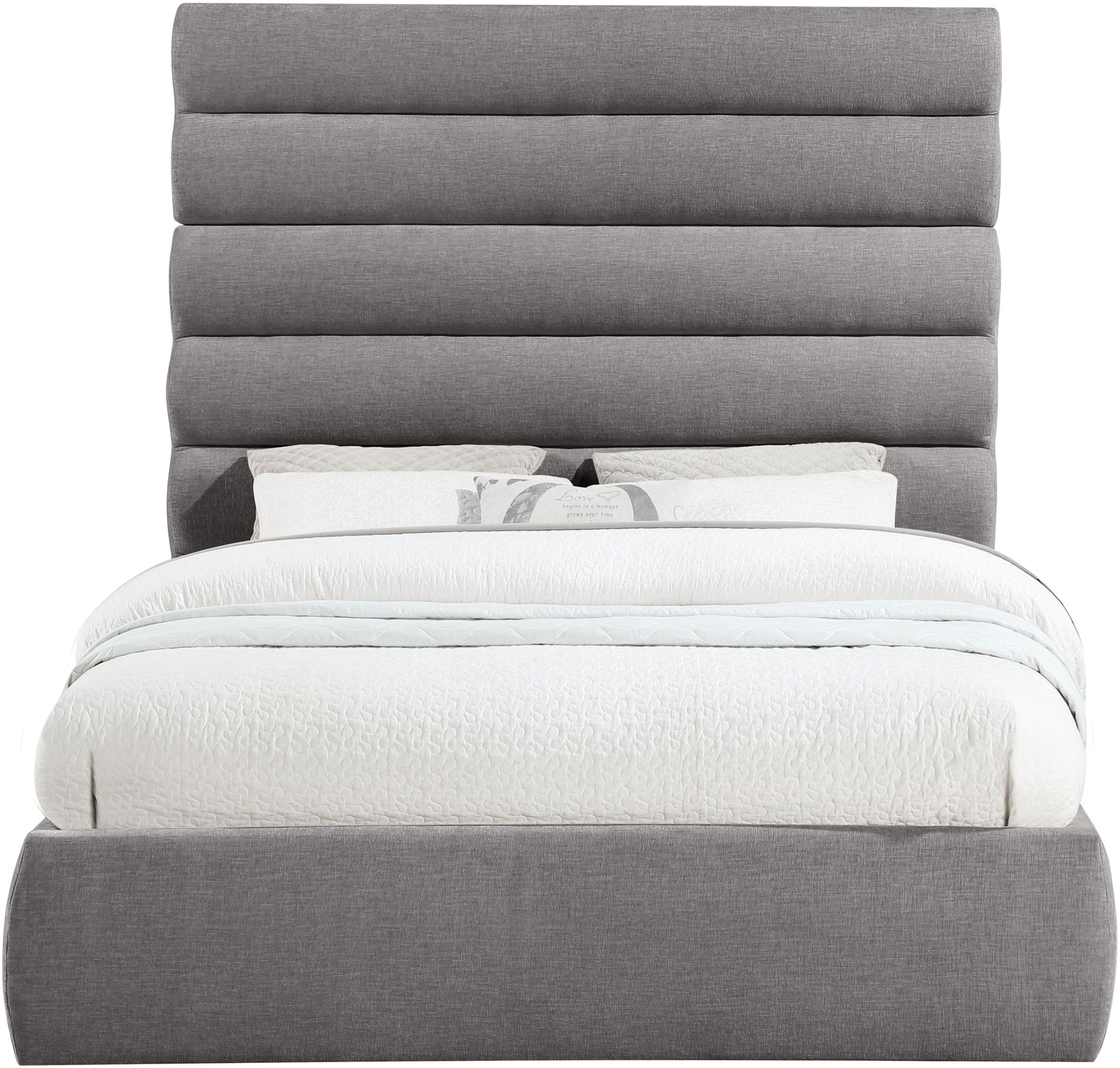 Adam - Chenille Fabric Bed With 70.5" Headboard