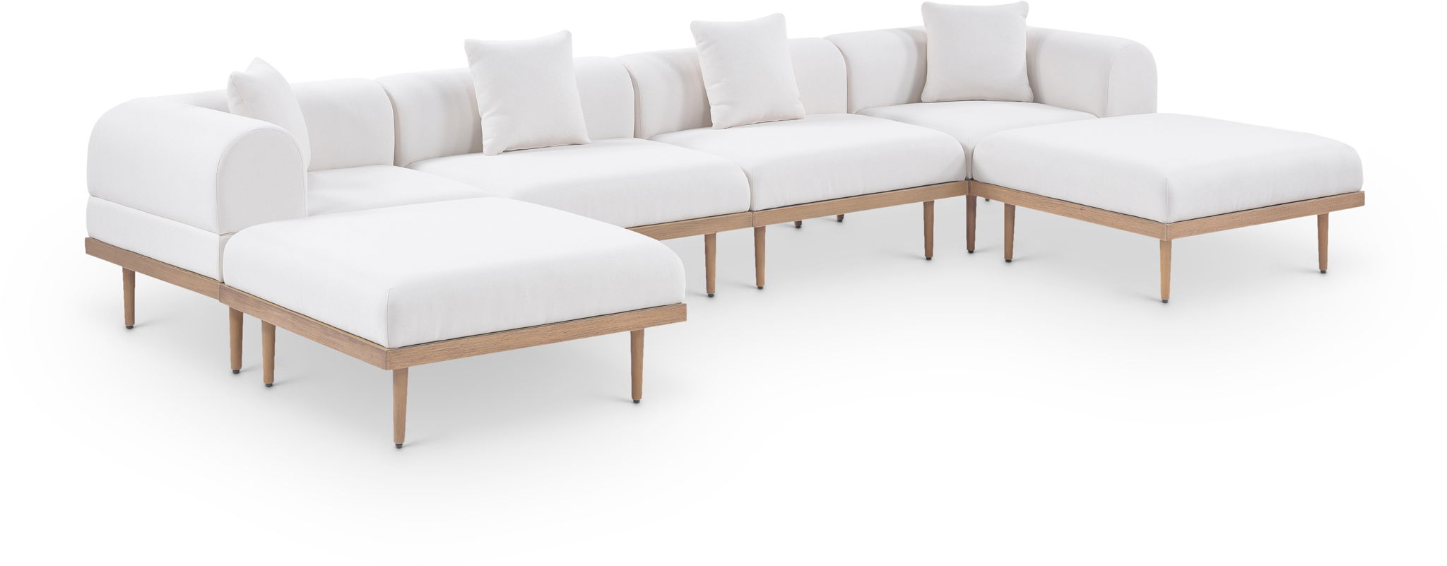 Laguna - 6 Piece 142" Outdoor Patio Modular Sectional - Urban Living Furniture (Los Angeles, CA)