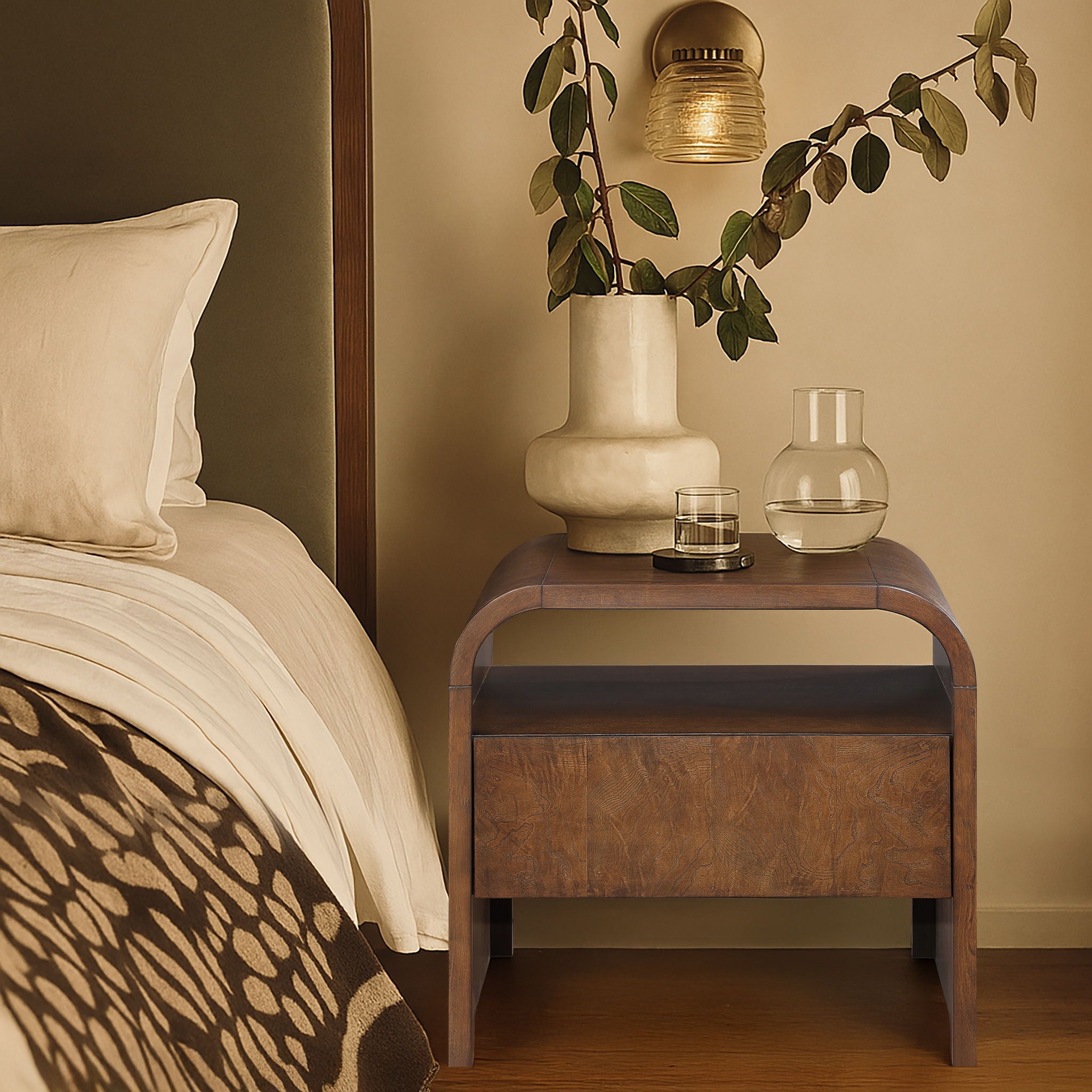 Giada - Solid Wood And Veneer Nightstand - Urban Living Furniture (Los Angeles, CA)