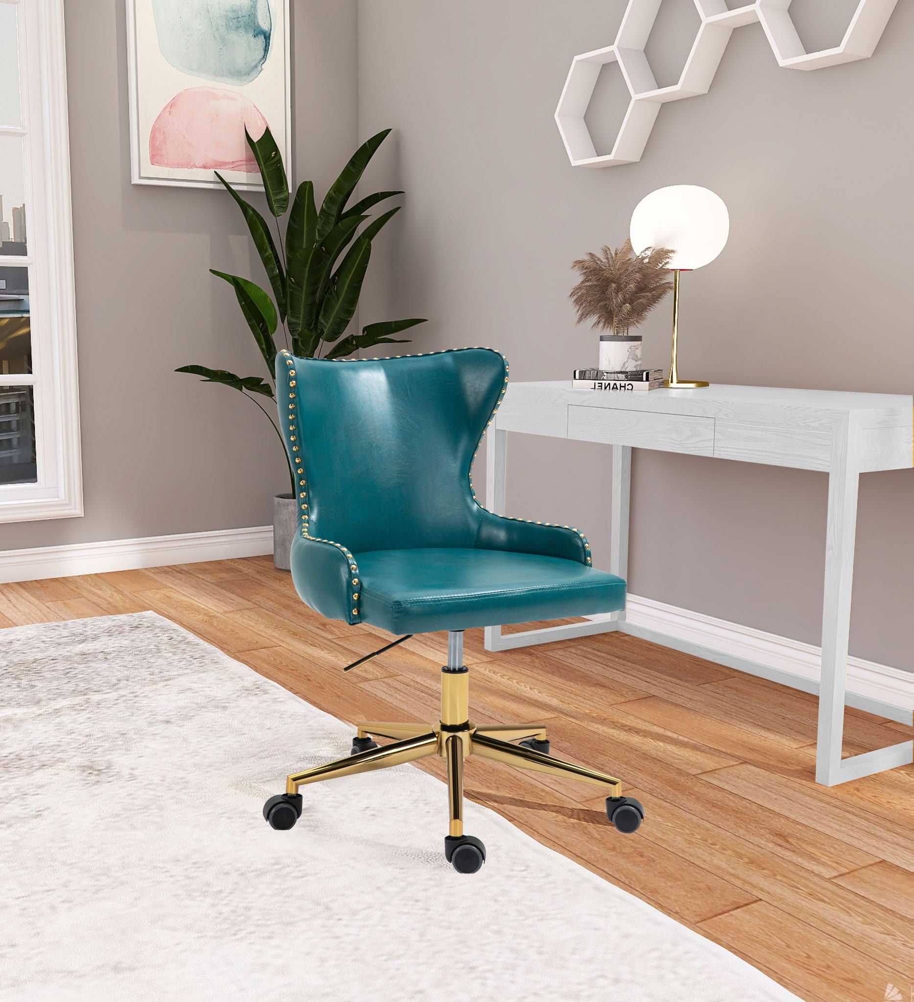 Hendrix - Office Chair with Gold Legs - Urban Living Furniture (Los Angeles, CA)
