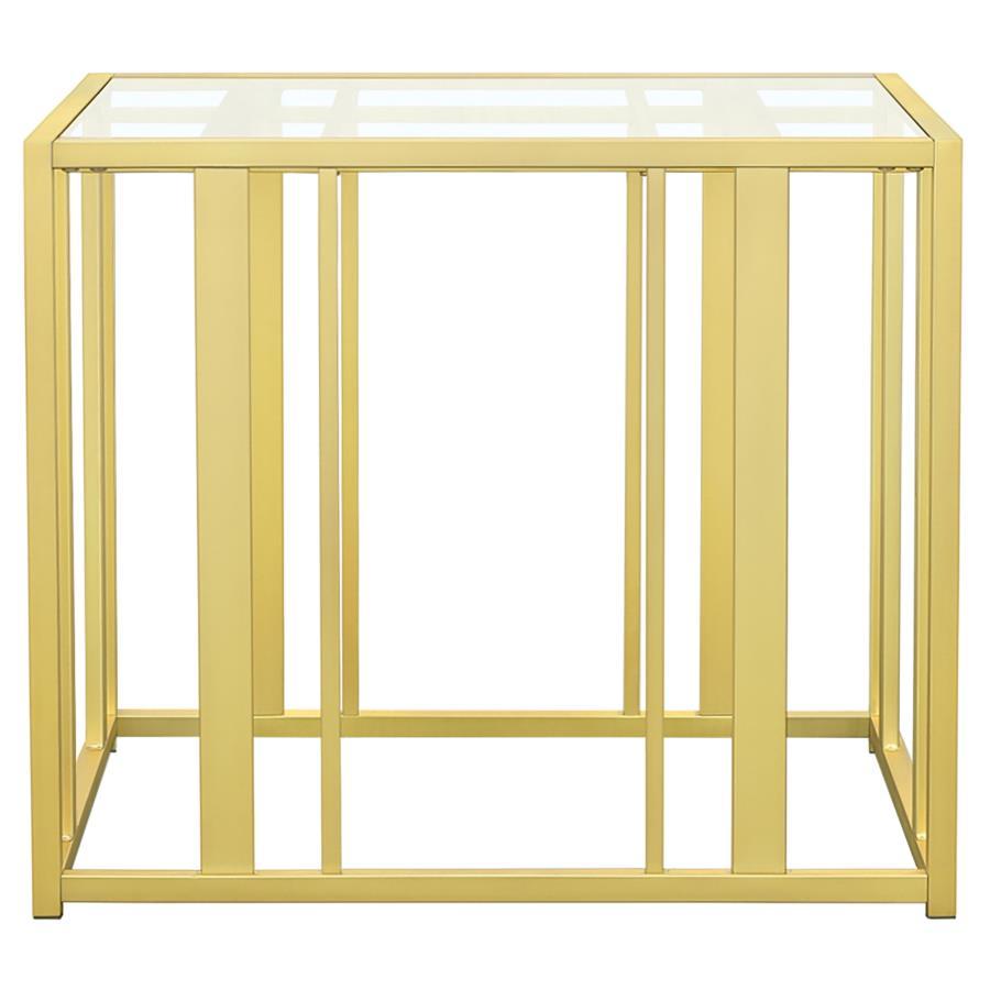Adri - Rectangular Glass Top Side End Table - Urban Living Furniture (Los Angeles, CA)