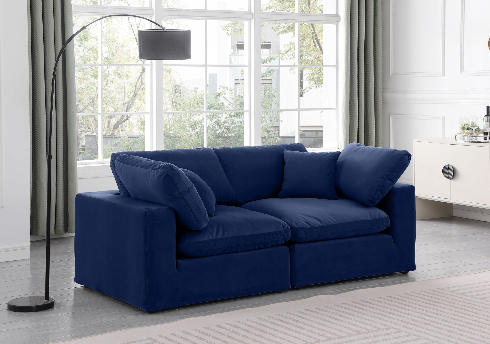 Comfy - Velvet Modular Sofa 2 Seats - Urban Living Furniture (Los Angeles, CA)