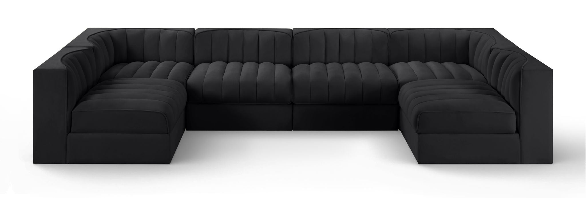 Rummi - Armless Velvet Performance Fabric Upholstered 6 Piece Modular Sectional - Urban Living Furniture (Los Angeles, CA)