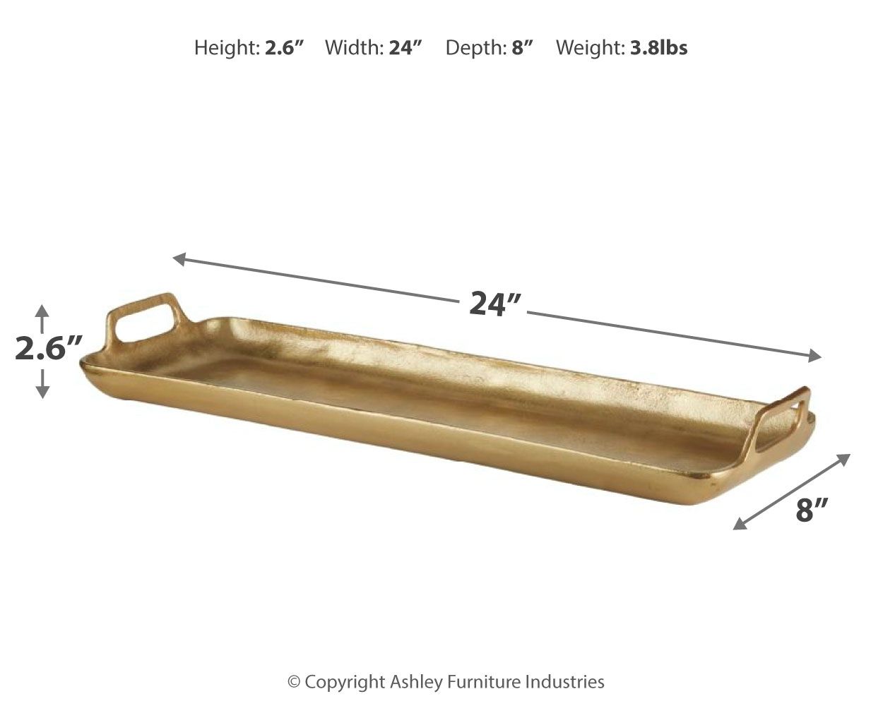 Posy - Gold Finish - Tray - Urban Living Furniture (Los Angeles, CA)