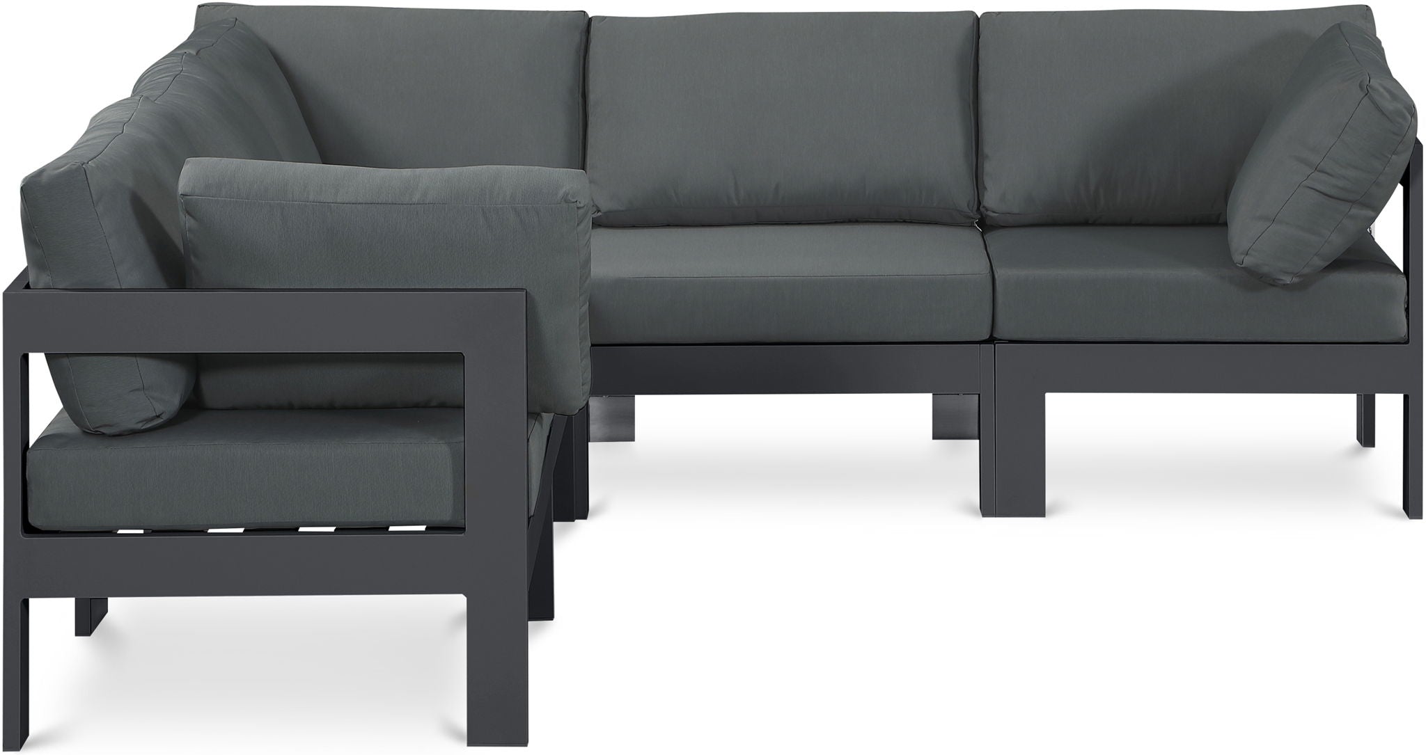 Nizuc - Outdoor Patio 5 Piece Modular Sectional With Gray Frame - Urban Living Furniture (Los Angeles, CA)