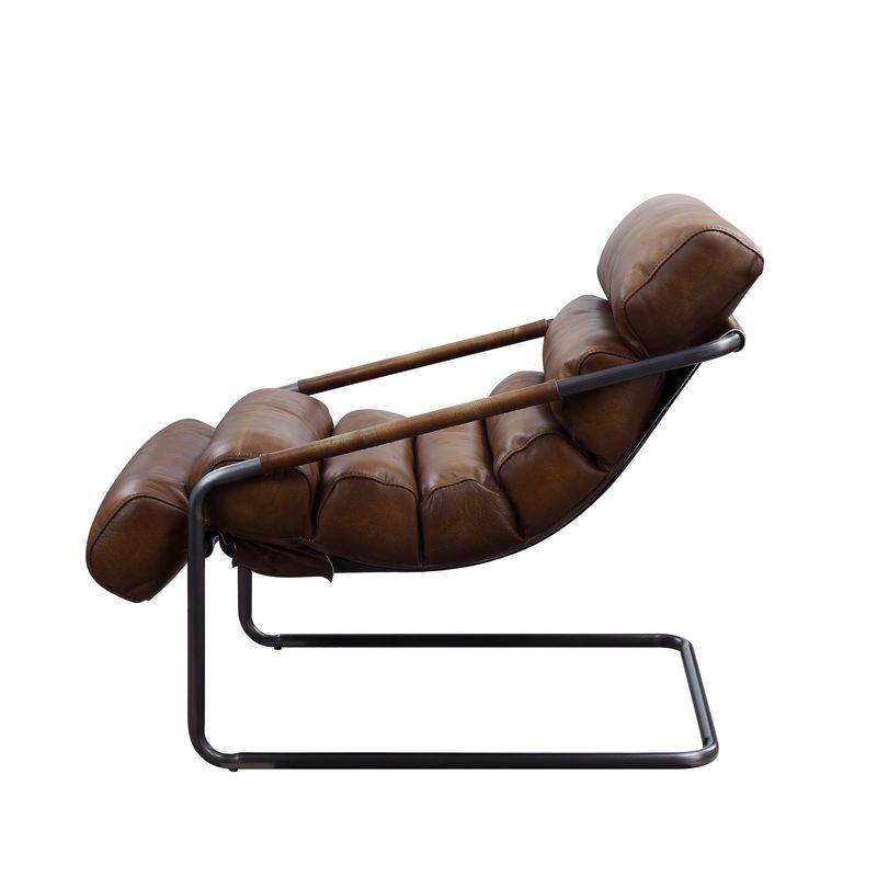 Dolgren - Accent Chair - Sahara Top Grain Leather & Matt Iron Finish - Urban Living Furniture (Los Angeles, CA)
