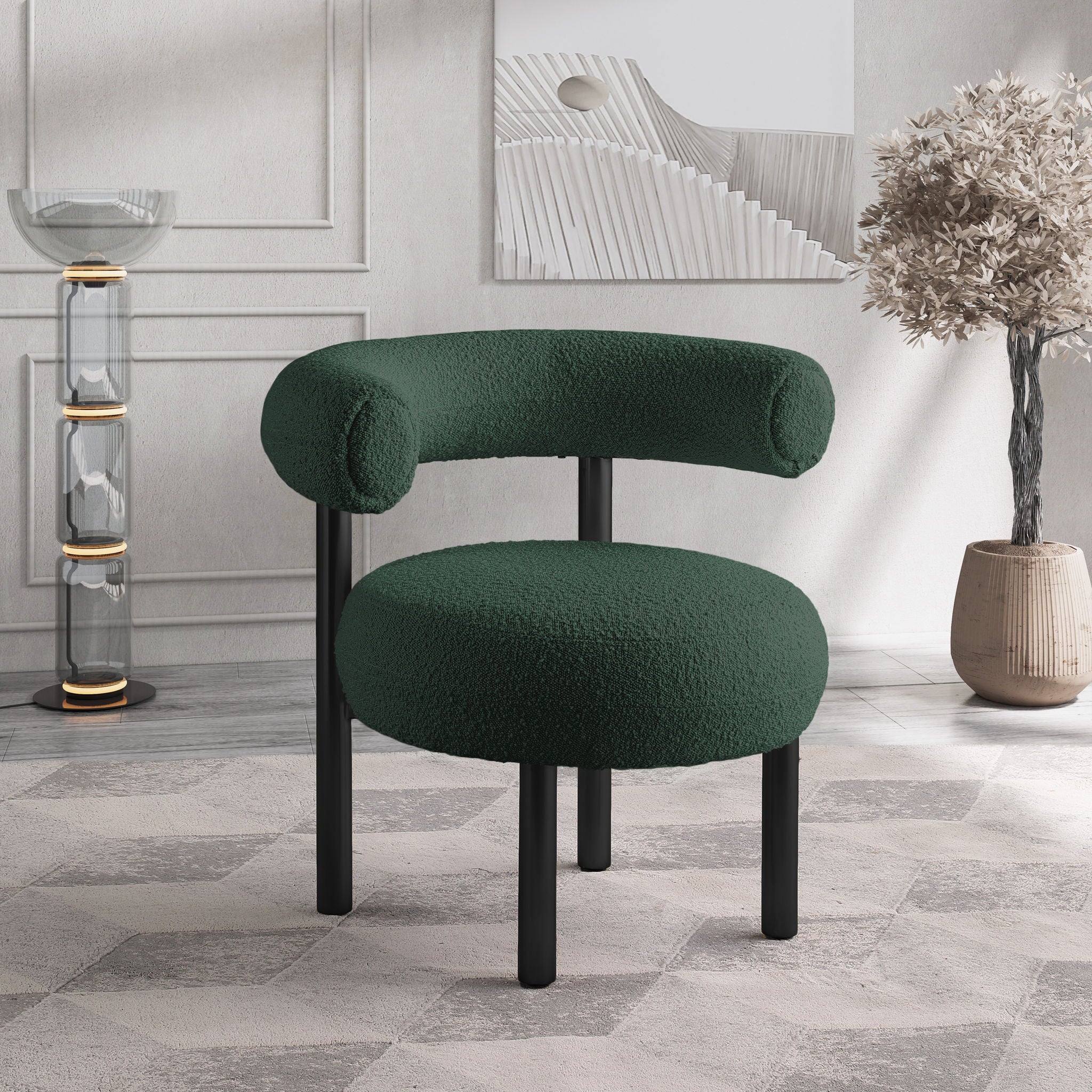 Bordeaux - Boucle Fabric Accent Chair With Black Legs - Urban Living Furniture (Los Angeles, CA)