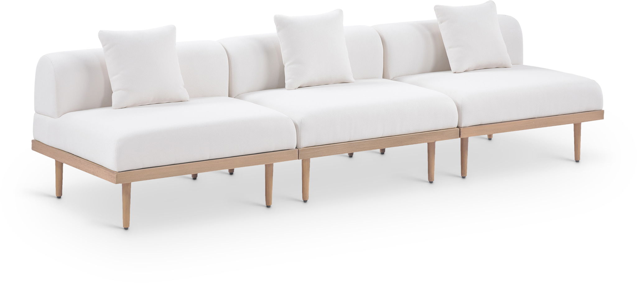 Laguna - 3 Piece Resilient Water Resistant Fabric 106.5" Outdoor Patio Armless Modular Sofa - Urban Living Furniture (Los Angeles, CA)