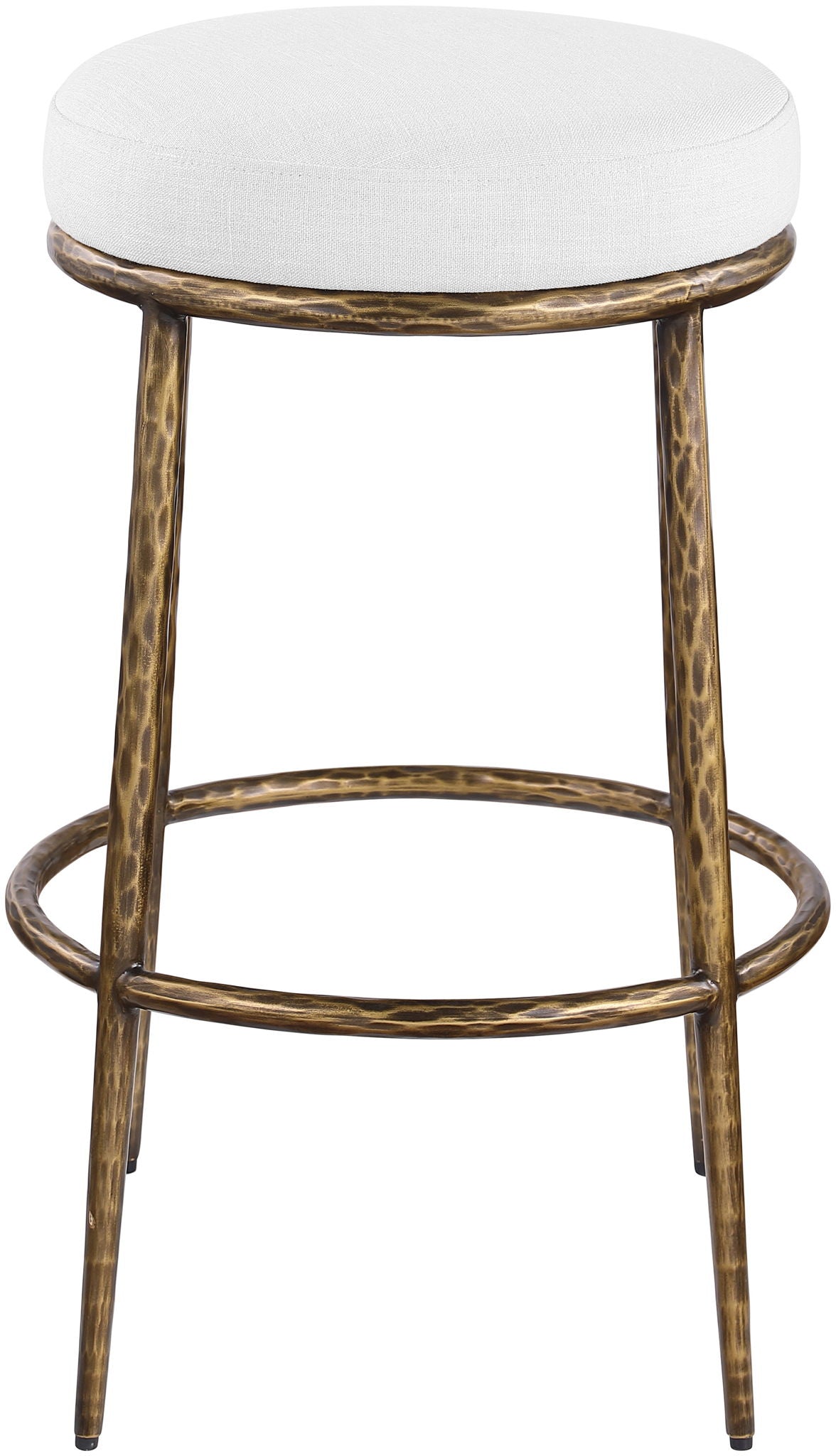 Ferro - Performance Fabric Upholstered Backless Bar Stool - Antique Brass - Urban Living Furniture (Los Angeles, CA)