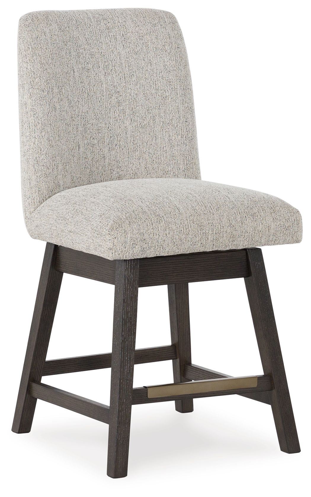 Burkhaus - Beige / Dark Brown - Upholstered Swivel Barstool (Set of 2) - Urban Living Furniture (Los Angeles, CA)